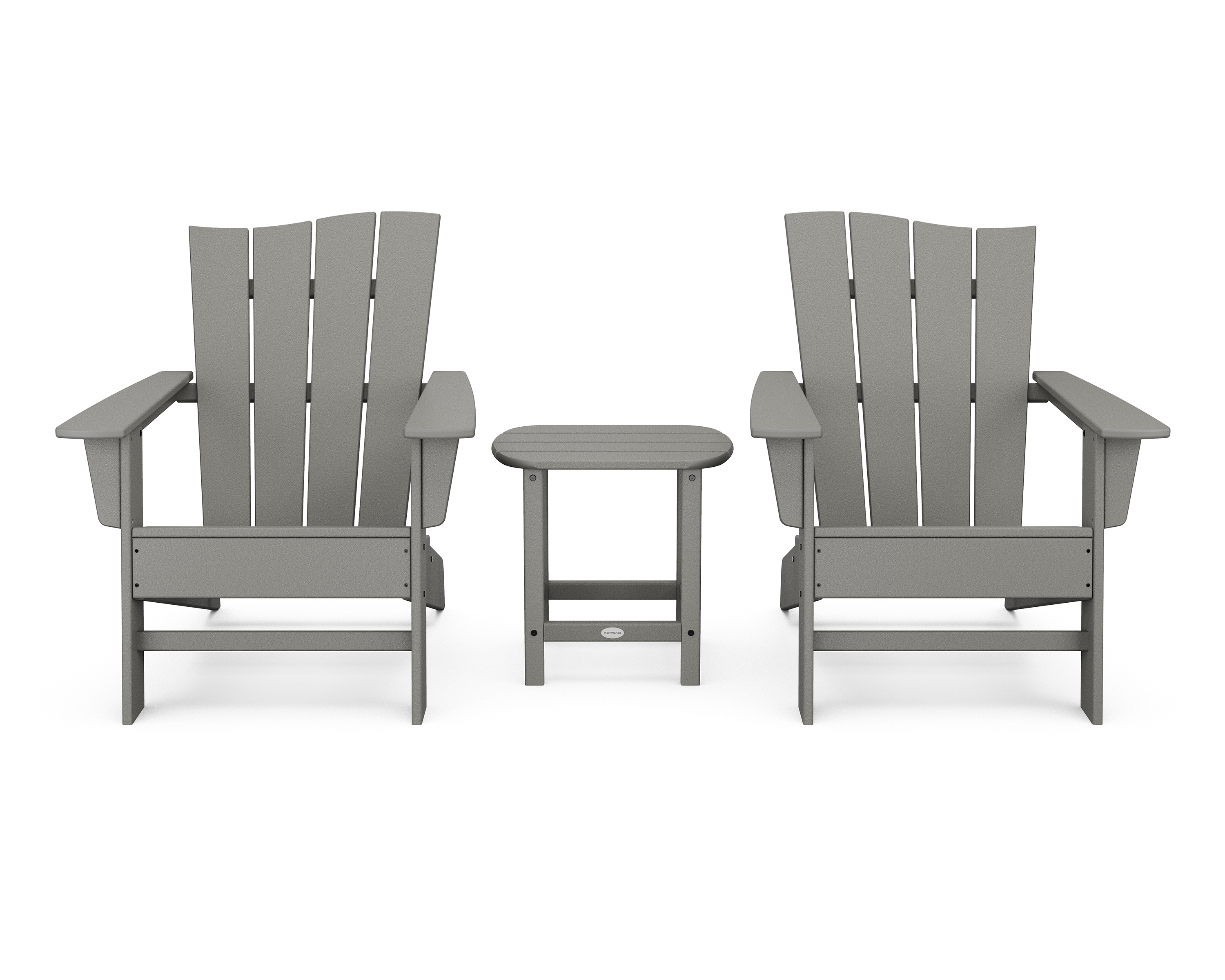 POLYWOOD Wave 3-Piece Adirondack Chair Set