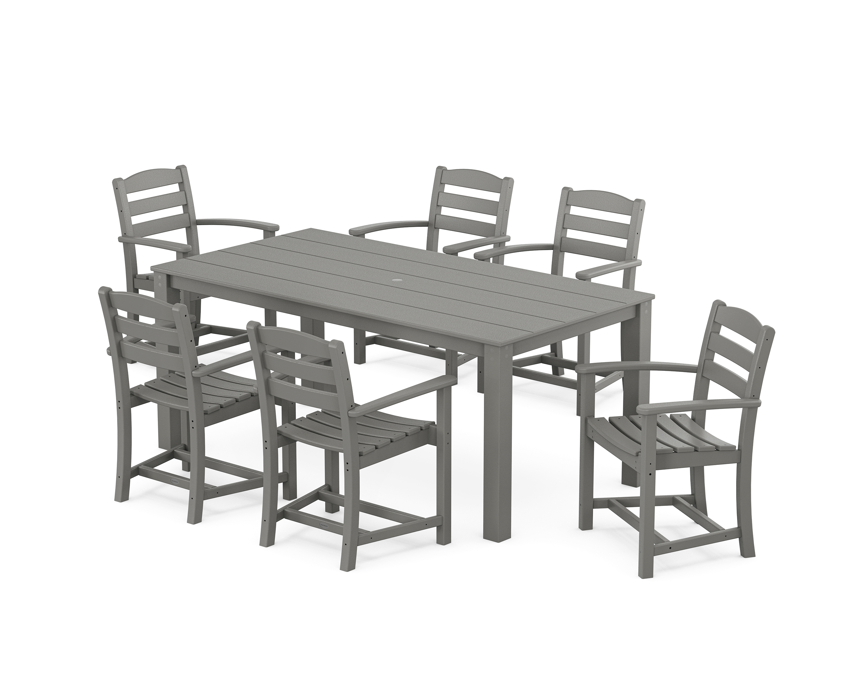 POLYWOOD La Casa Cafe' Arm Chair 7-Piece Parsons Dining Set