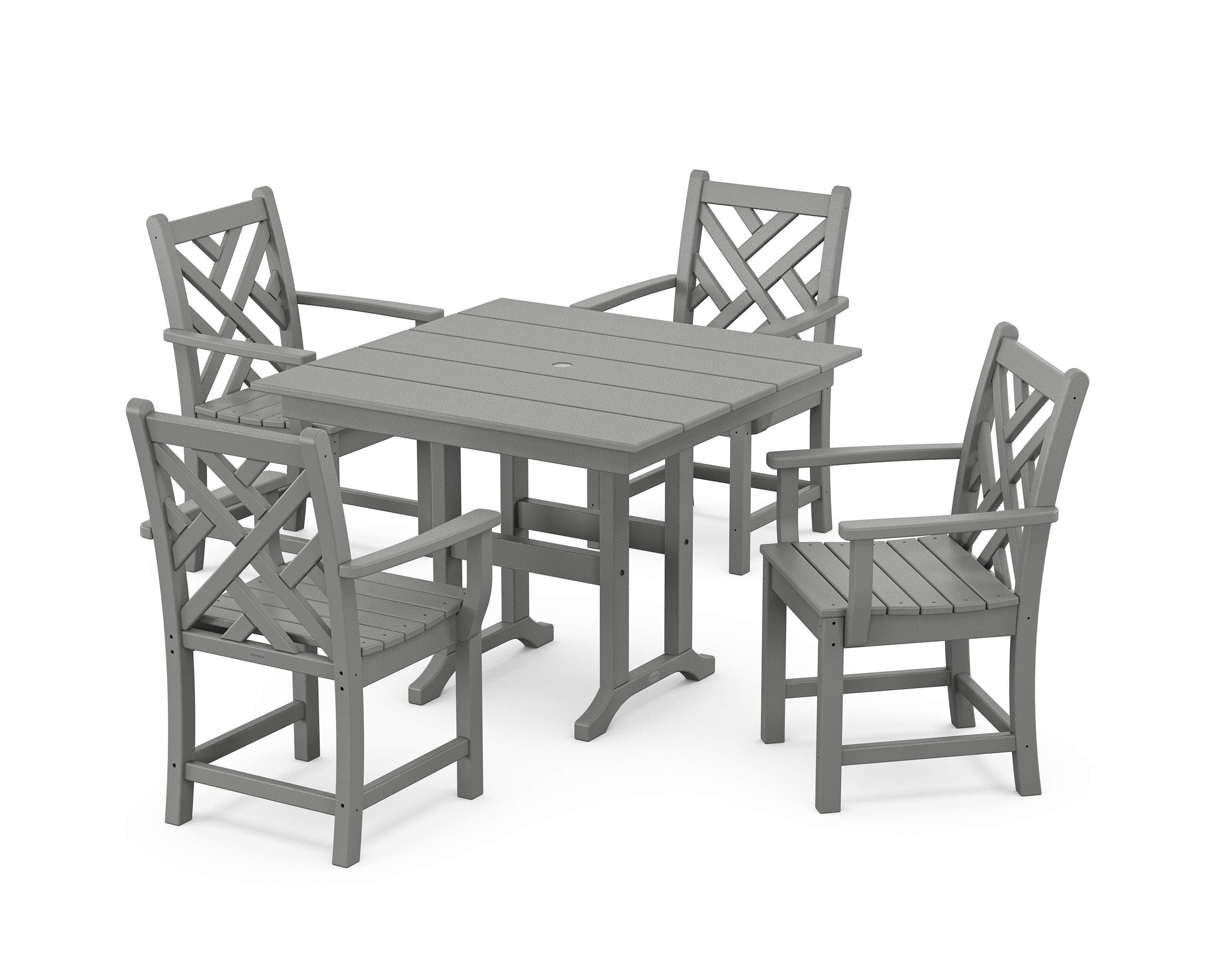 POLYWOOD Chippendale 5-Piece Farmhouse Dining Set