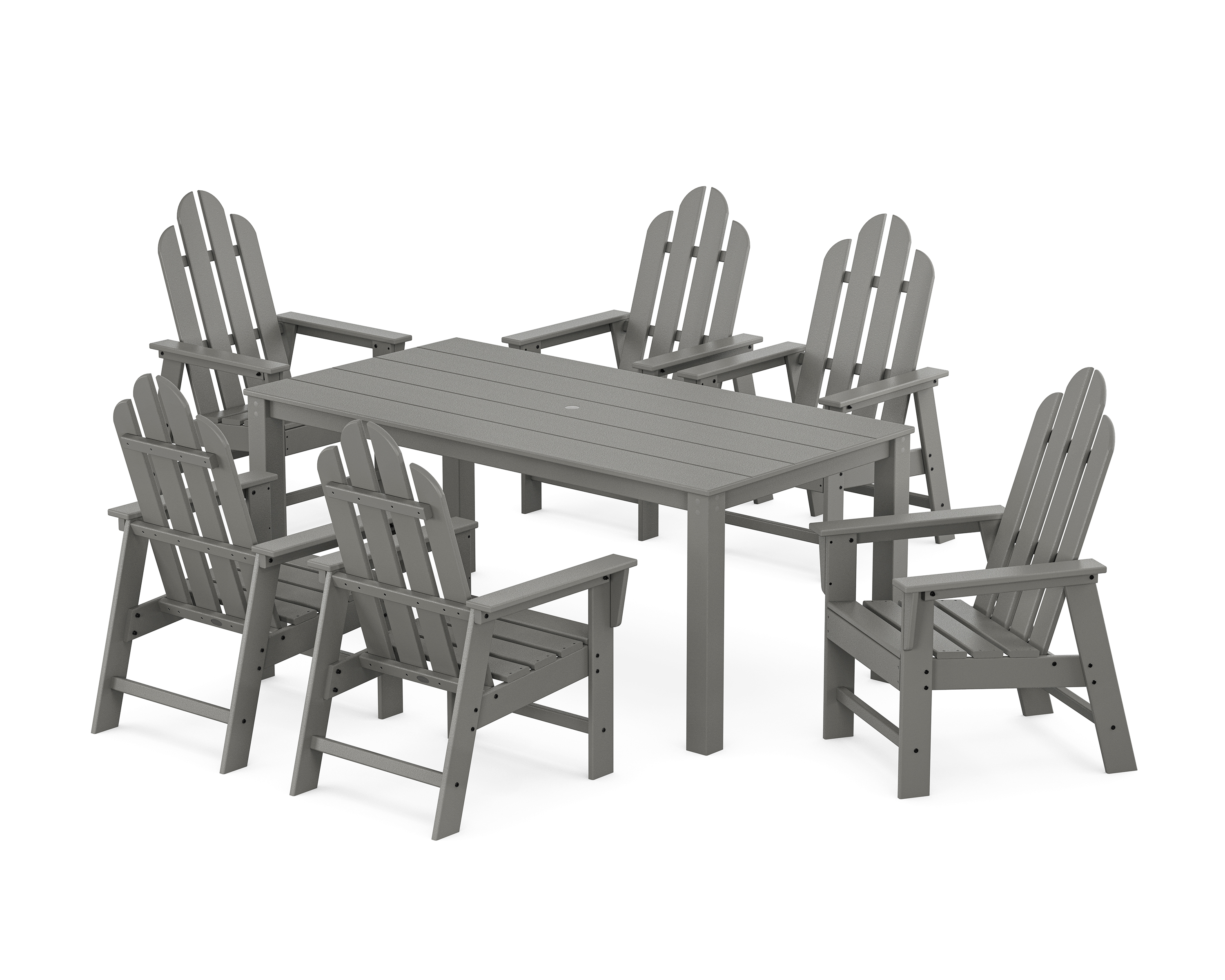 POLYWOOD Long Island 7-Piece Parsons Dining Set