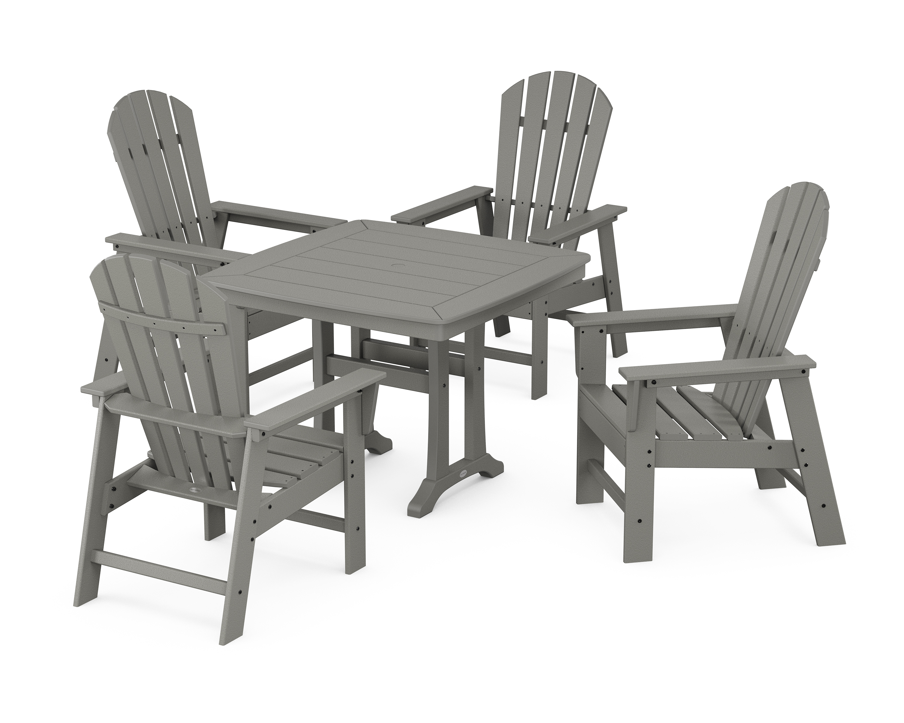POLYWOOD South Beach 5-Piece Dining Set with Trestle Legs