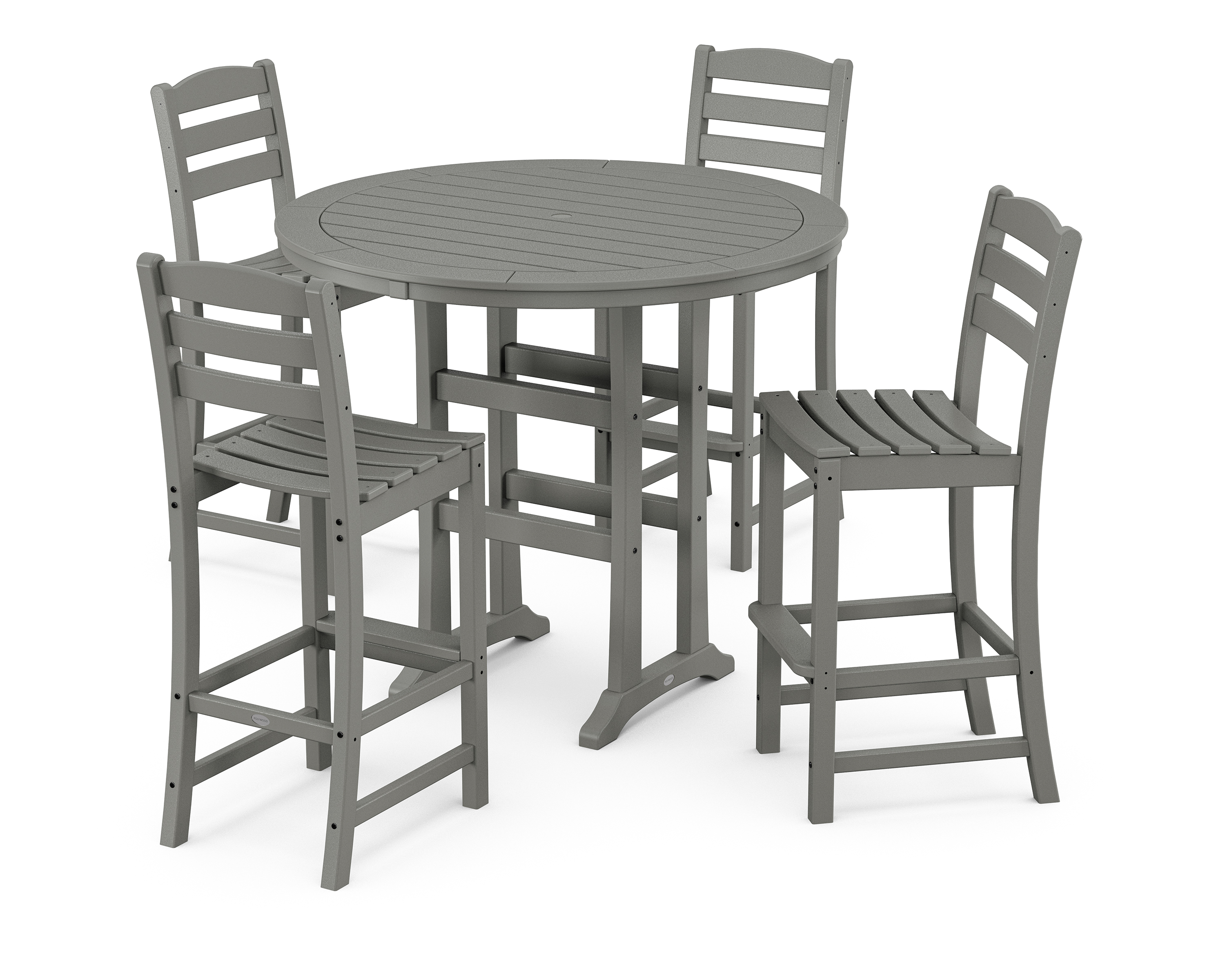 POLYWOOD La Casa Café 5-Piece Side Chair Bar Dining Set