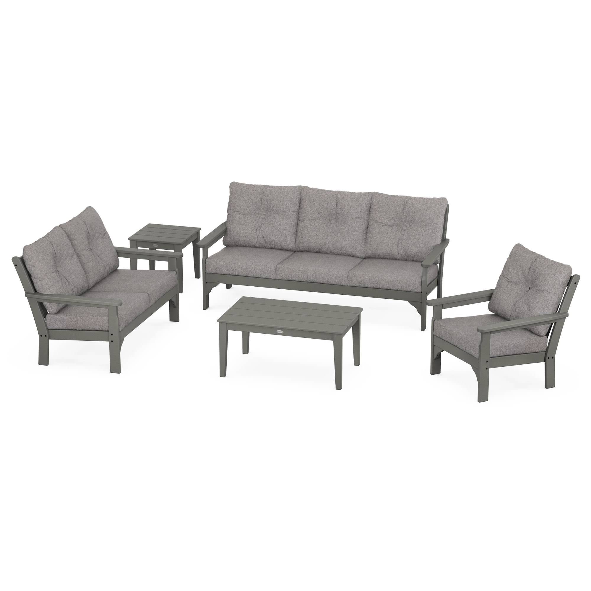 POLYWOOD® Vineyard 5 Piece Deep Seating Set
