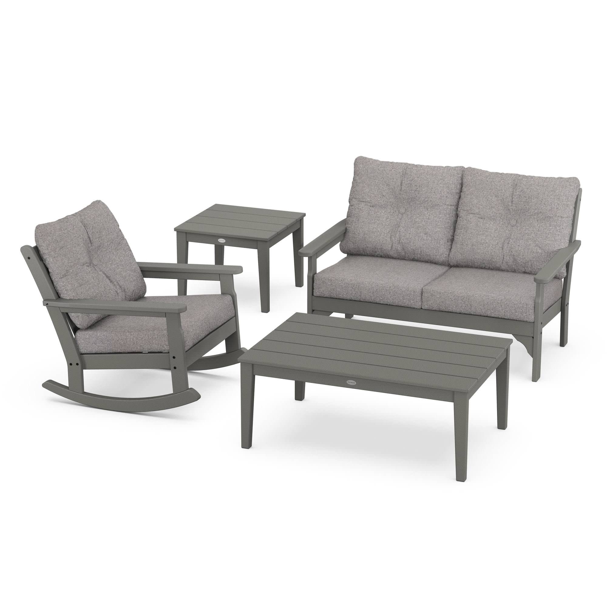 POLYWOOD® Vineyard 4-Piece Deep Seating Rocker Set