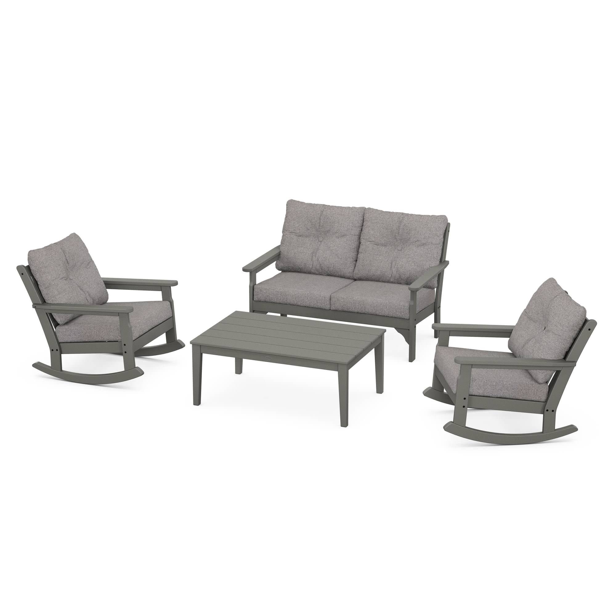 POLYWOOD® Vineyard 4-Piece Deep Seating Rocking Chair Set