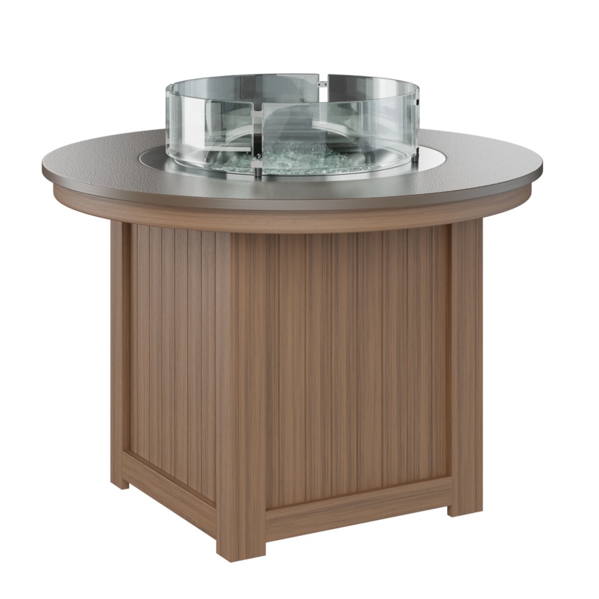 Berlin Gardens Donoma Hammered Finish 44 in Round Dining Fire Table