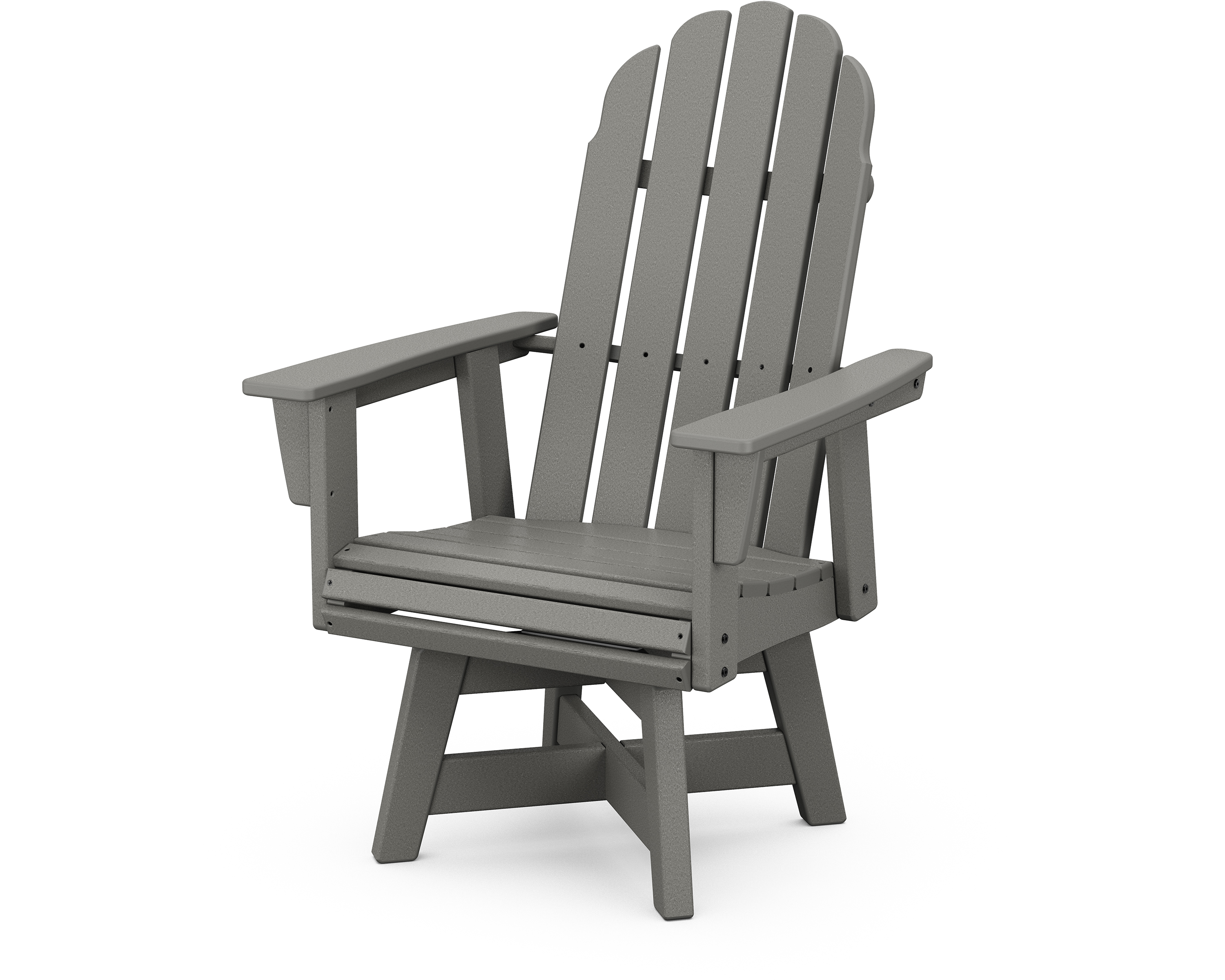 POLYWOOD Vineyard Curveback Adirondack Swivel Dining Chair