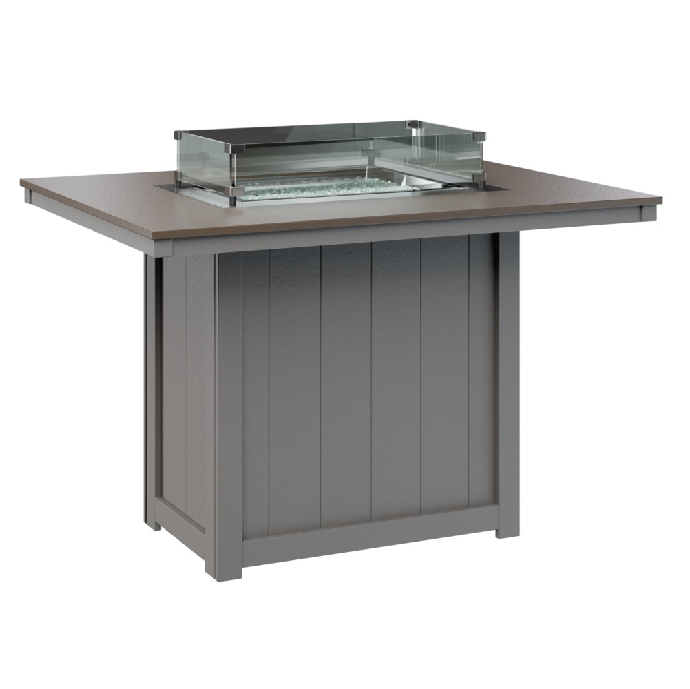 Berlin Gardens Donoma Hammered Finish 42 x 54 in Counter Fire Table