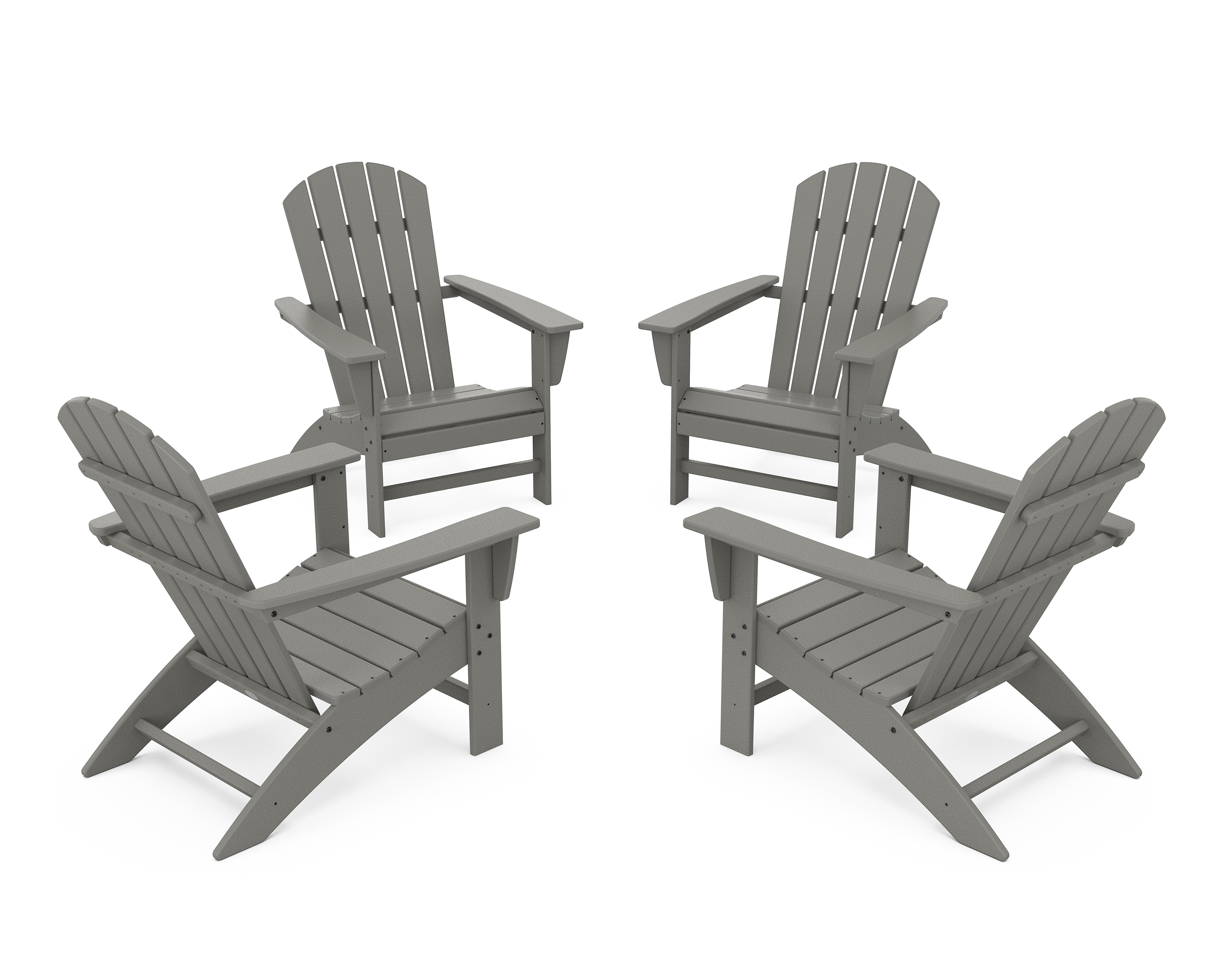 POLYWOOD Nautical 4-Piece Adirondack Conversation Set
