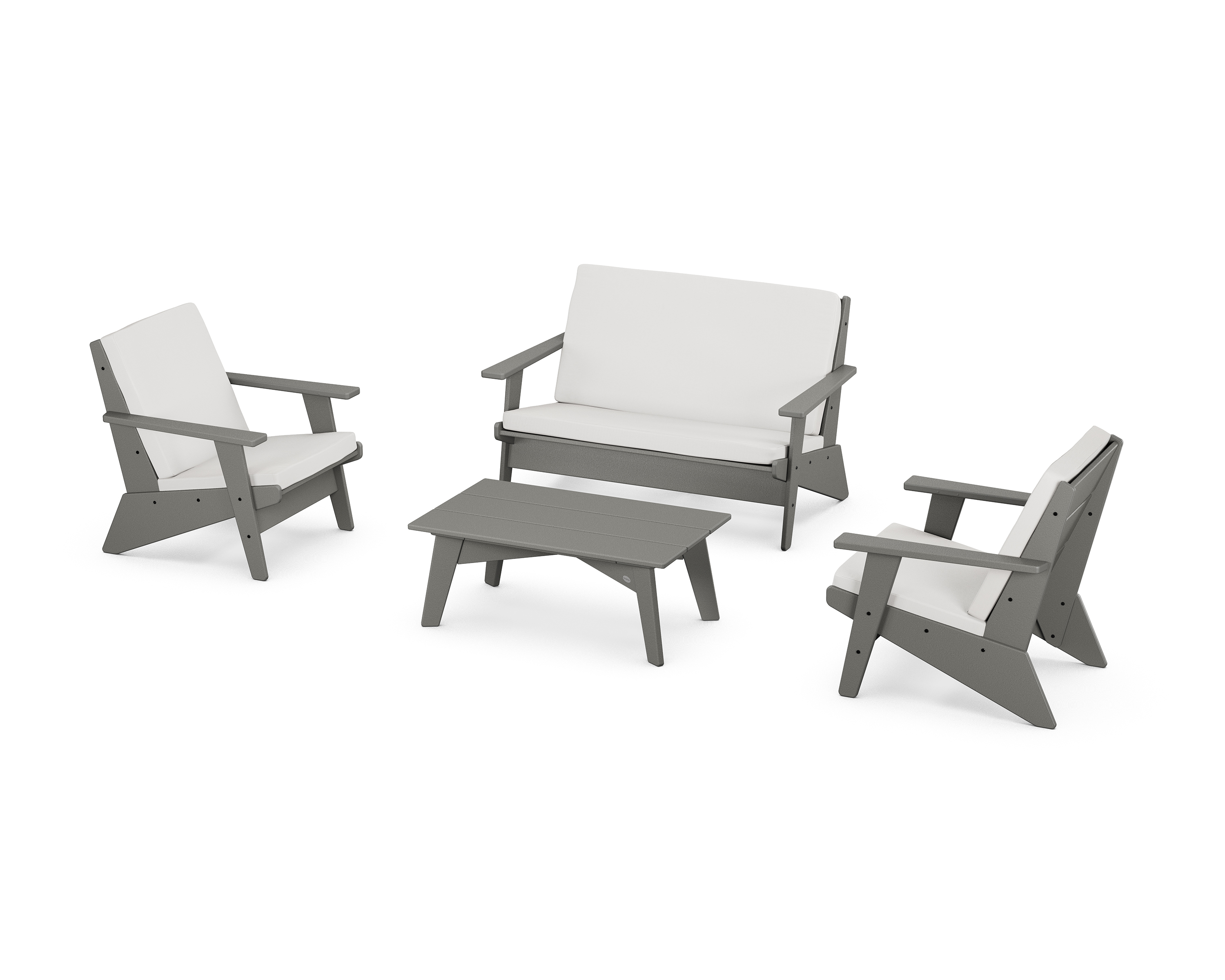 POLYWOOD Riviera Modern Lounge 4-Piece Set