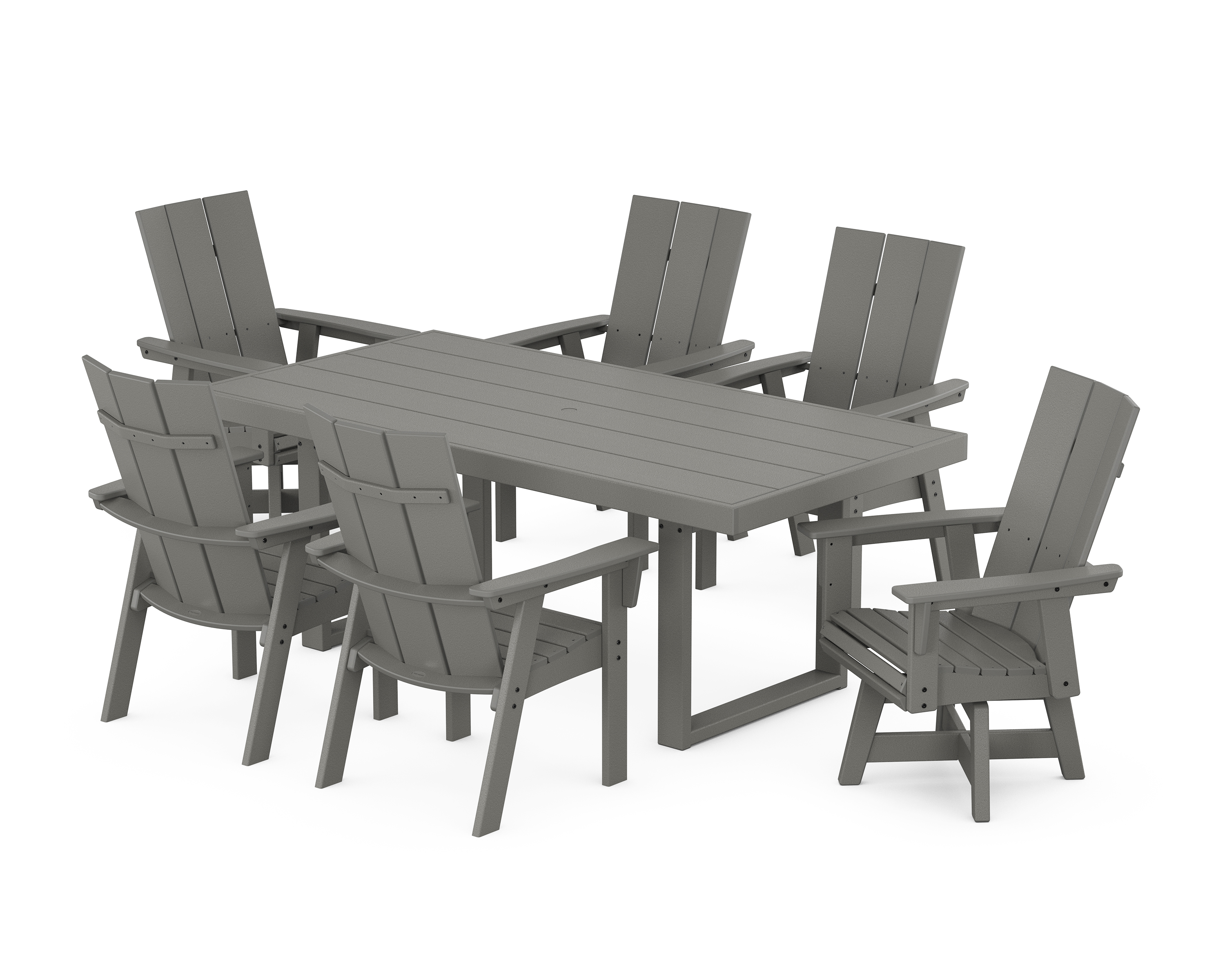 POLYWOOD Modern Adirondack 7-Piece Dining Set