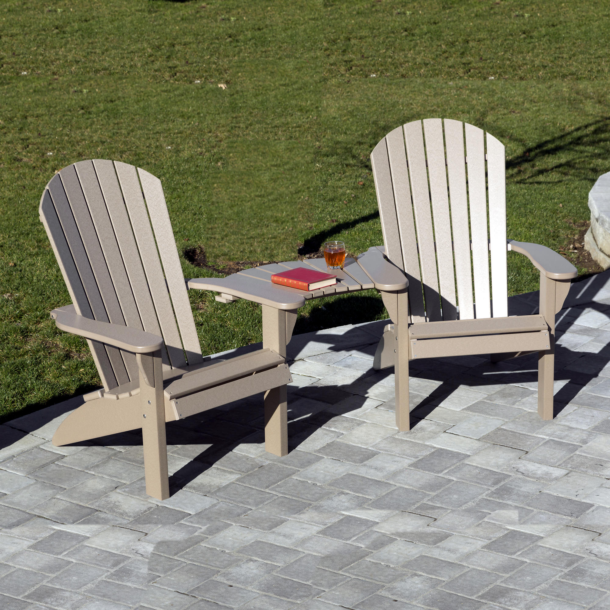 Amish Craft Poly Fanback Adirondack Chair Setee
