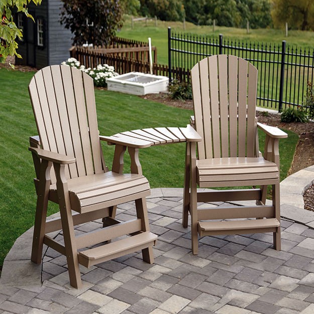 Amish Craft Poly Fanback Pub Chair Setee