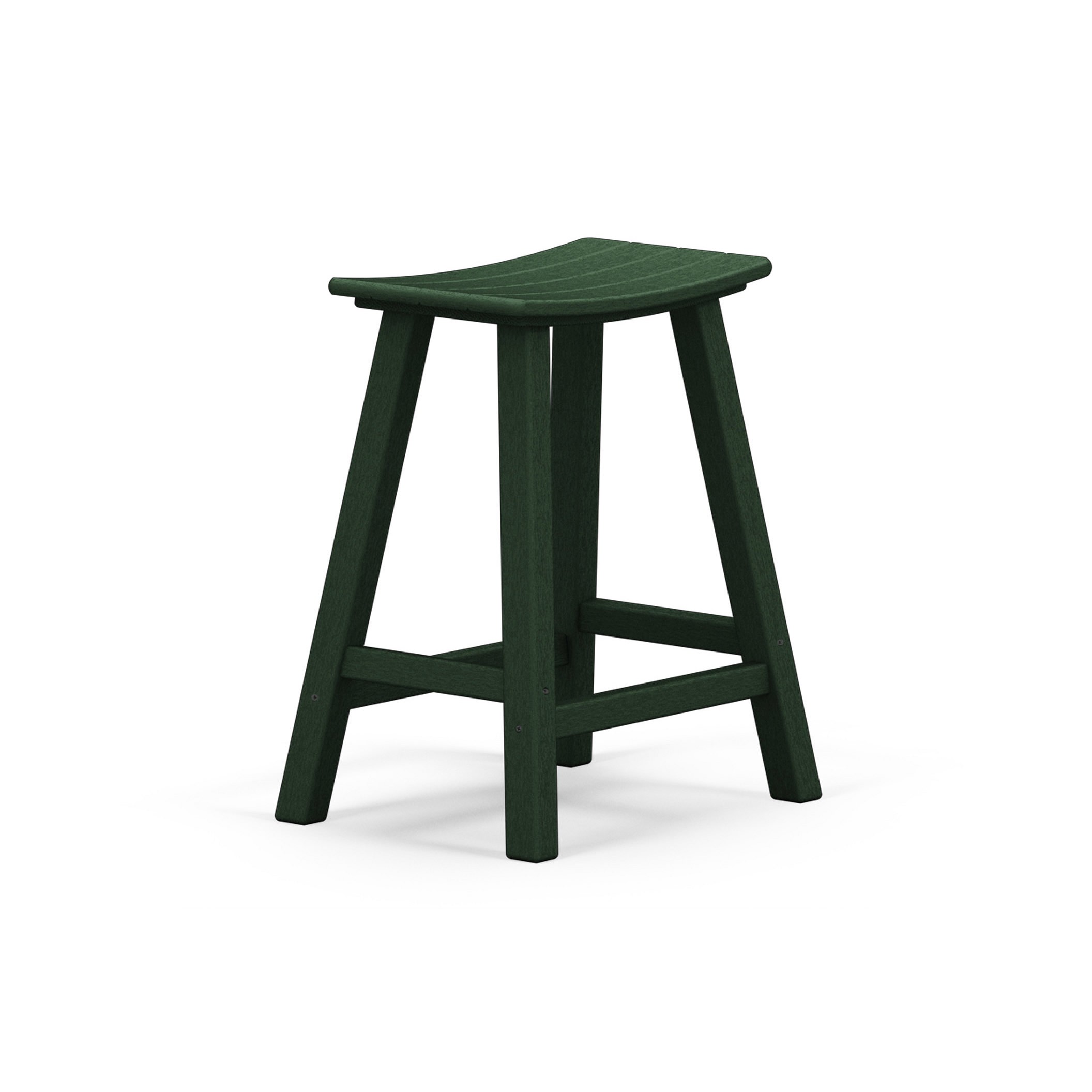 POLYWOOD Traditional 24 In Saddle Bar Stool