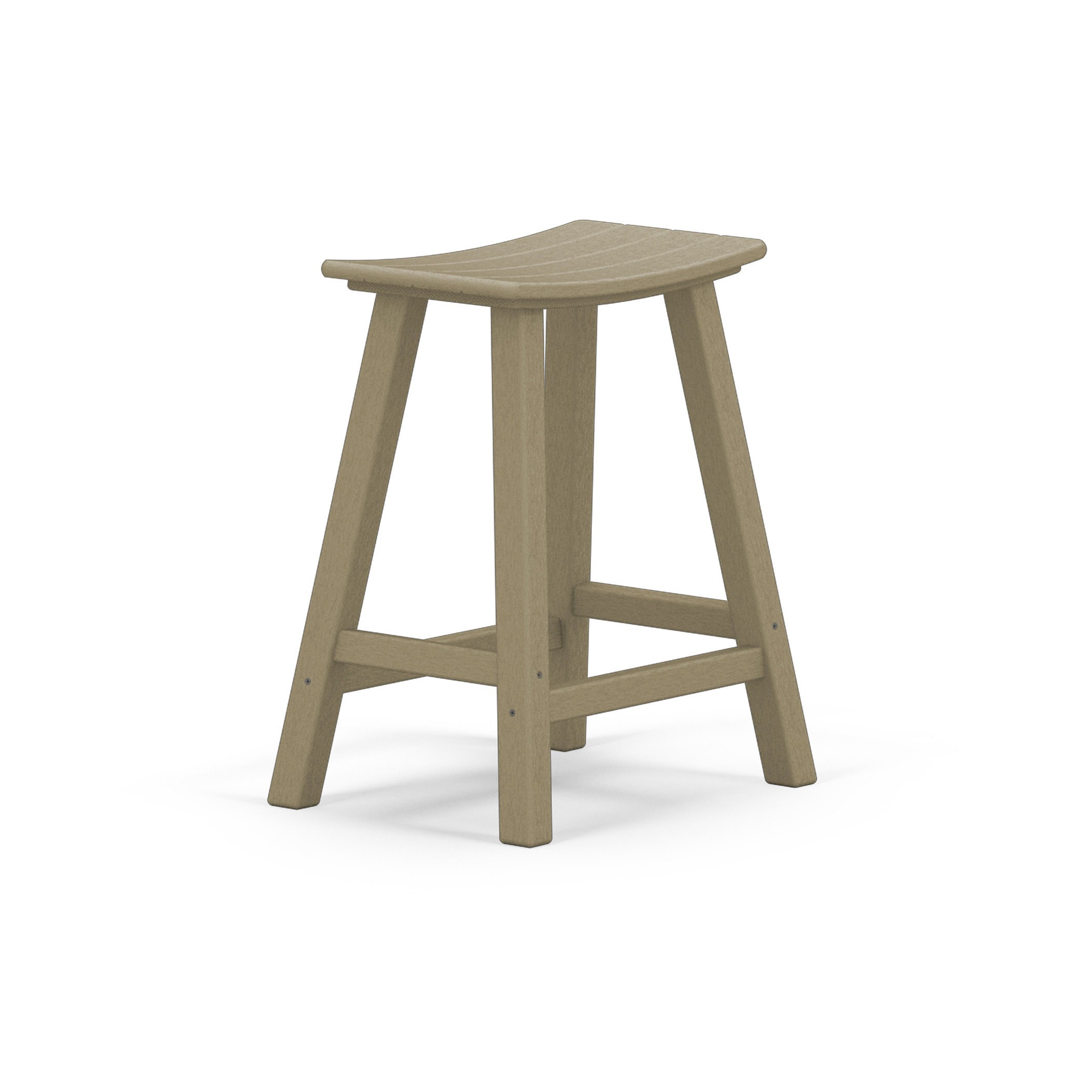 POLYWOOD Traditional 24 In Saddle Bar Stool