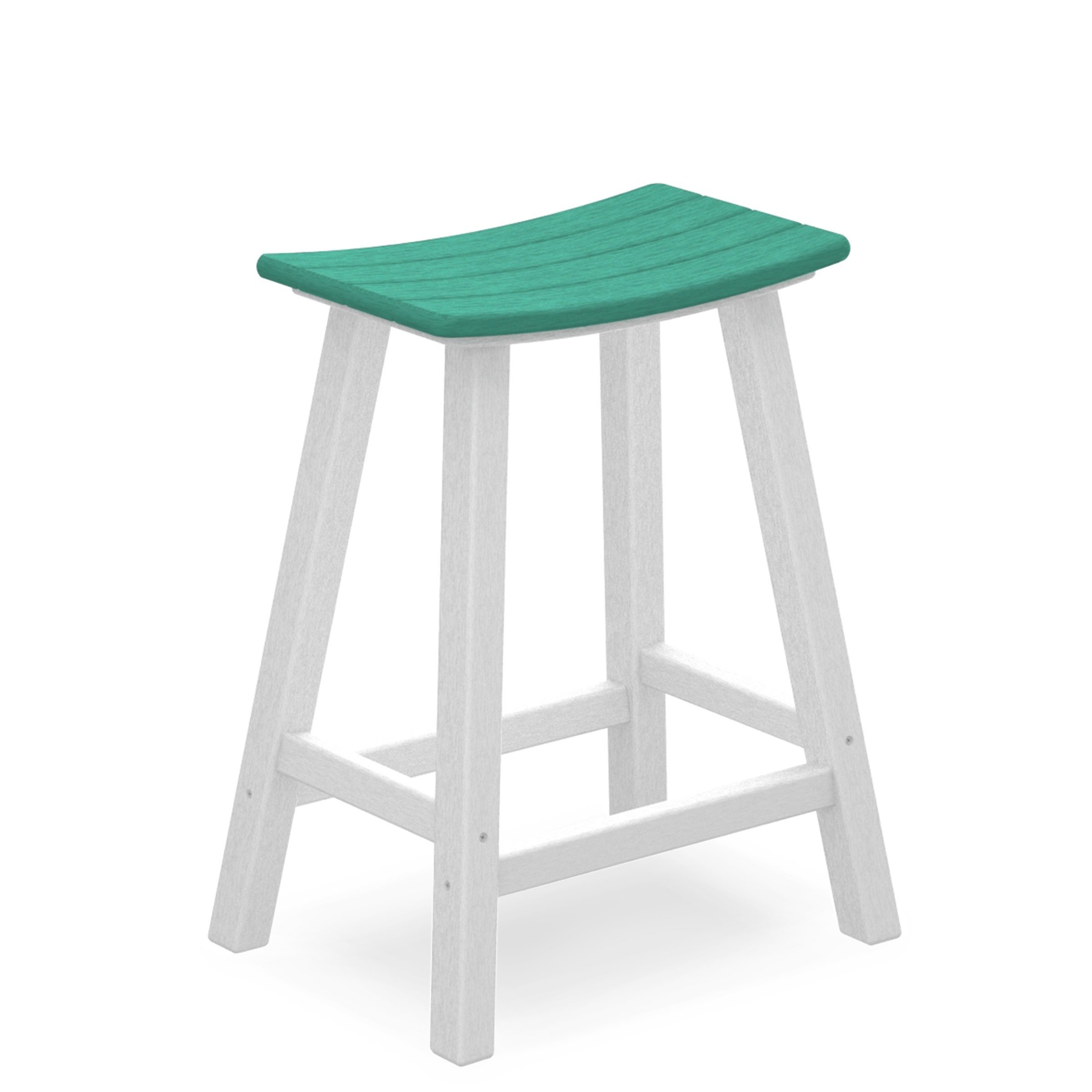POLYWOOD Contempo 24 in Saddle Bar Stool