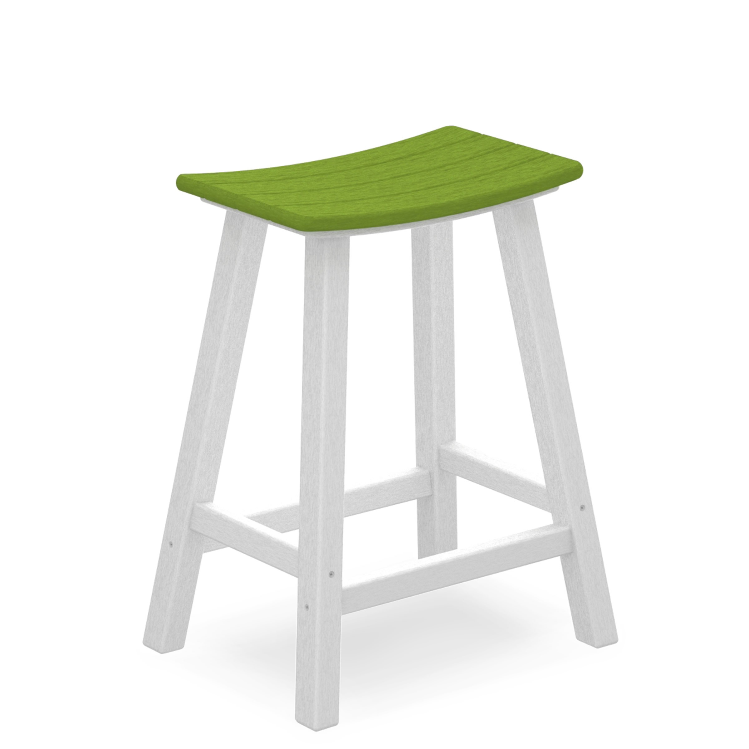 POLYWOOD Contempo 24 in Saddle Bar Stool