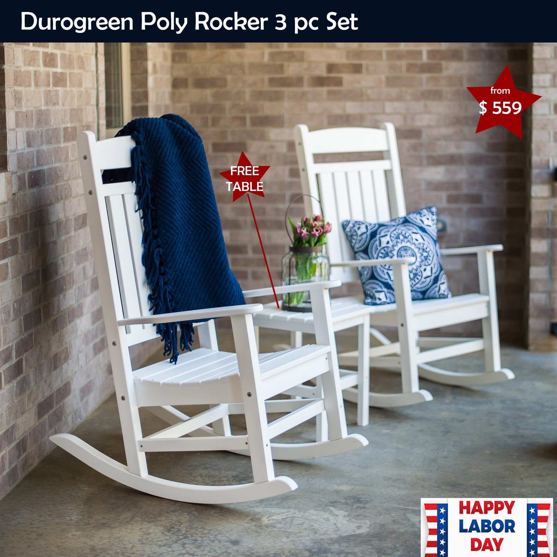 Durogreen™ Classic Poly Rocker Seating Set