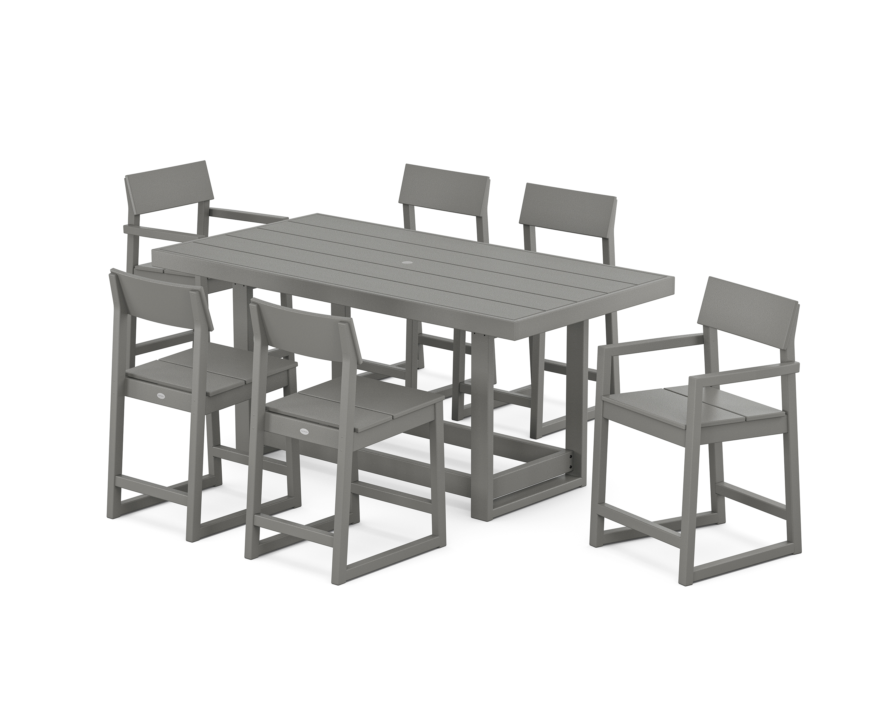POLYWOOD EDGE 7-Piece Counter Table Set