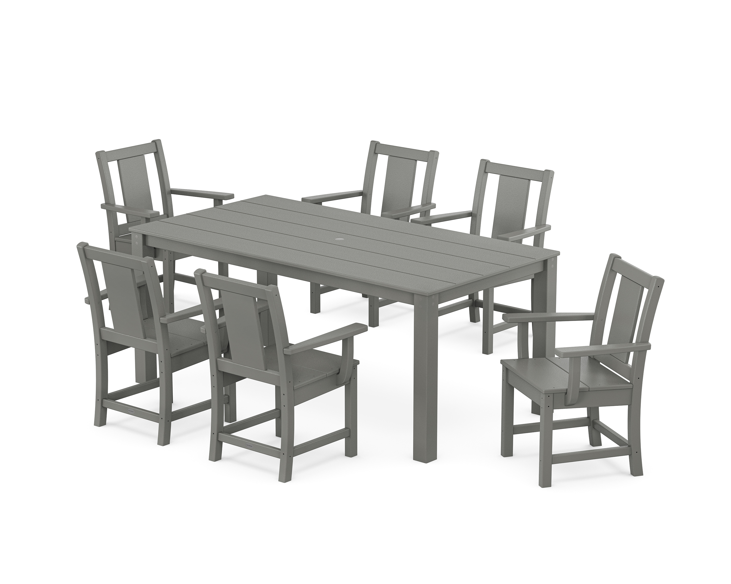 POLYWOOD Prairie Arm Chair 7-Piece Parsons Dining Set