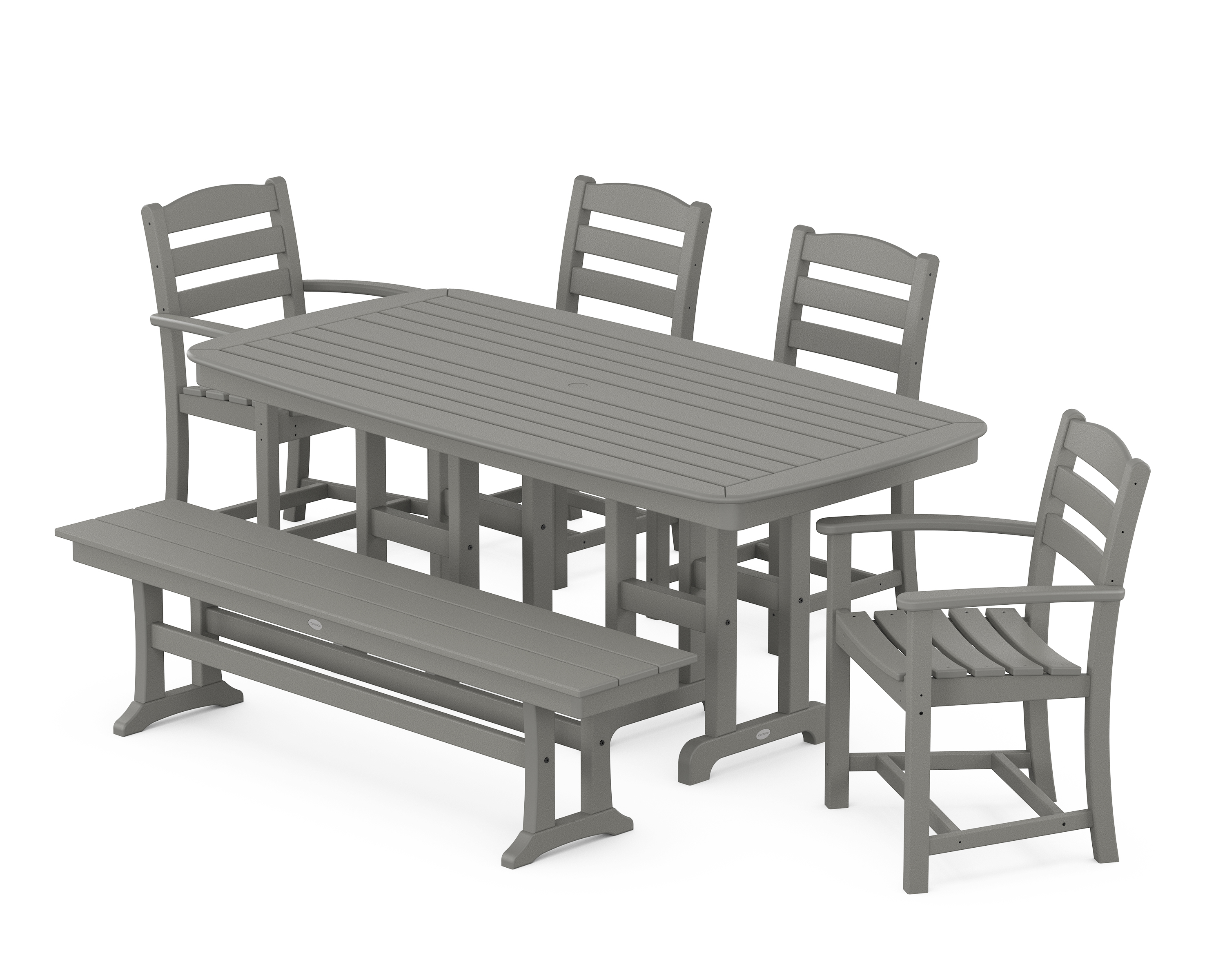 POLYWOOD La Casa Café 6-Piece Dining Set with Bench