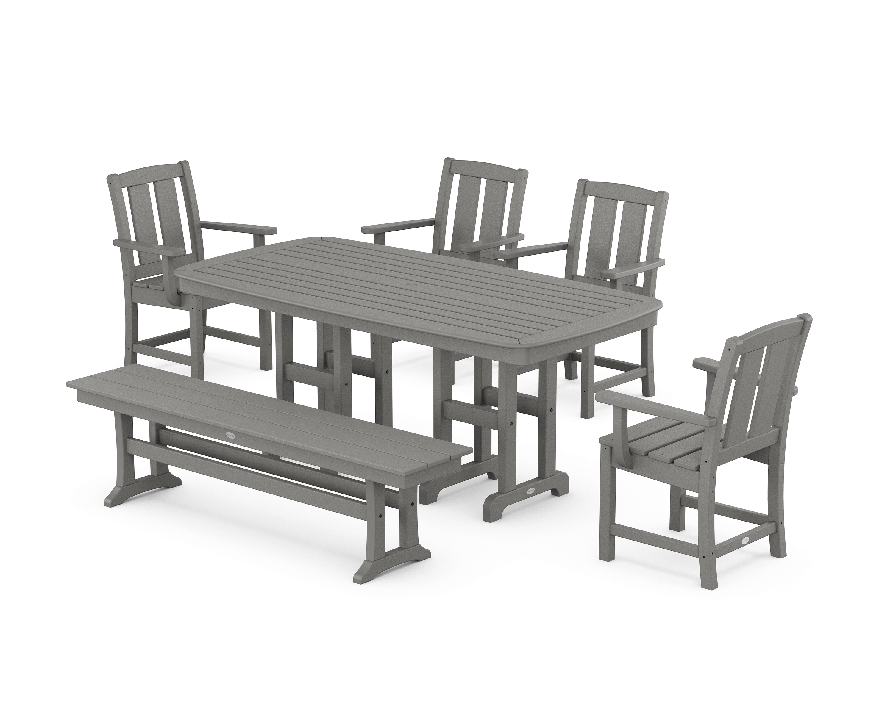 POLYWOOD Mission 6-Piece Dining Set with Bench