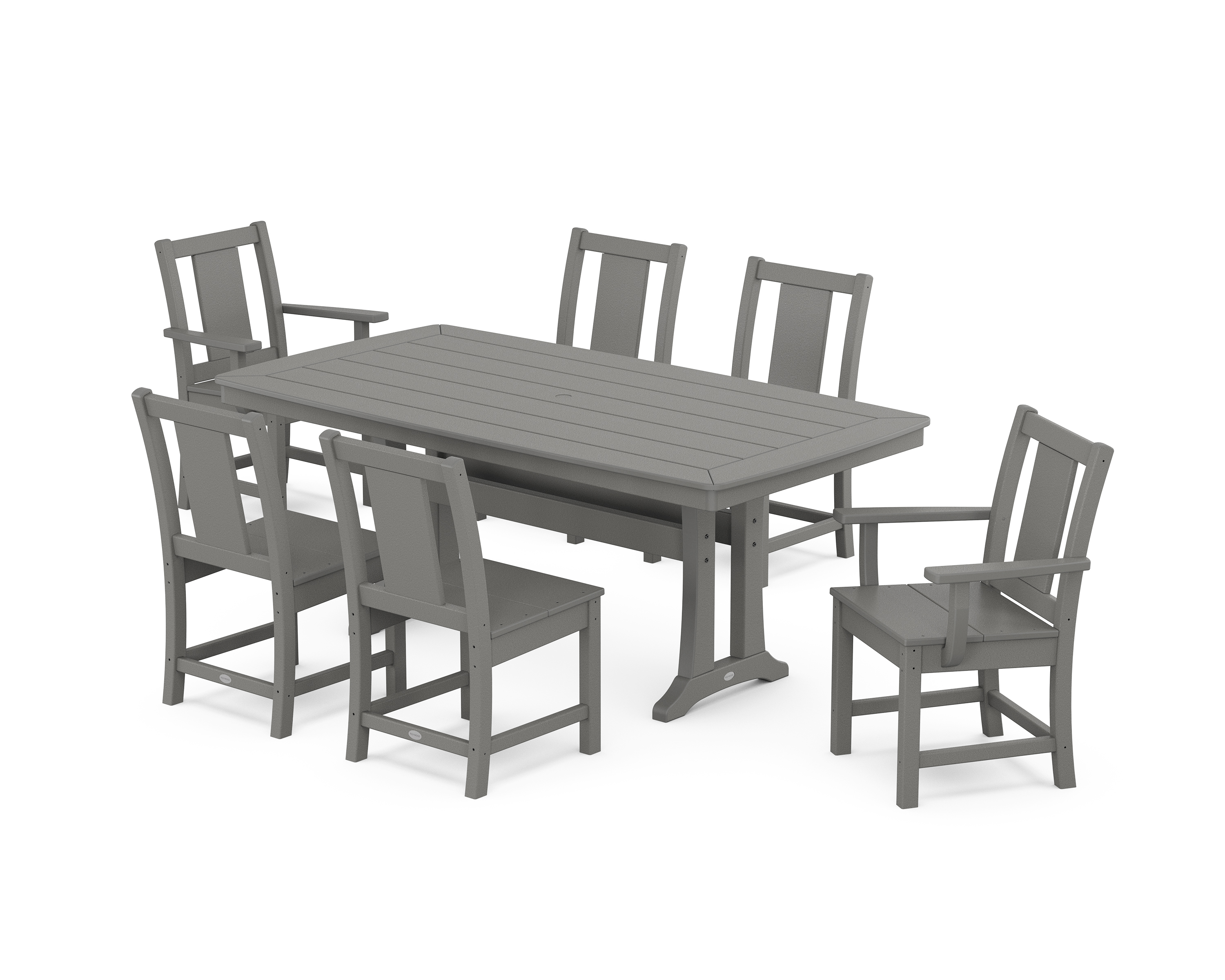 POLYWOOD Prairie 7-Piece Dining Set with Trestle Legs