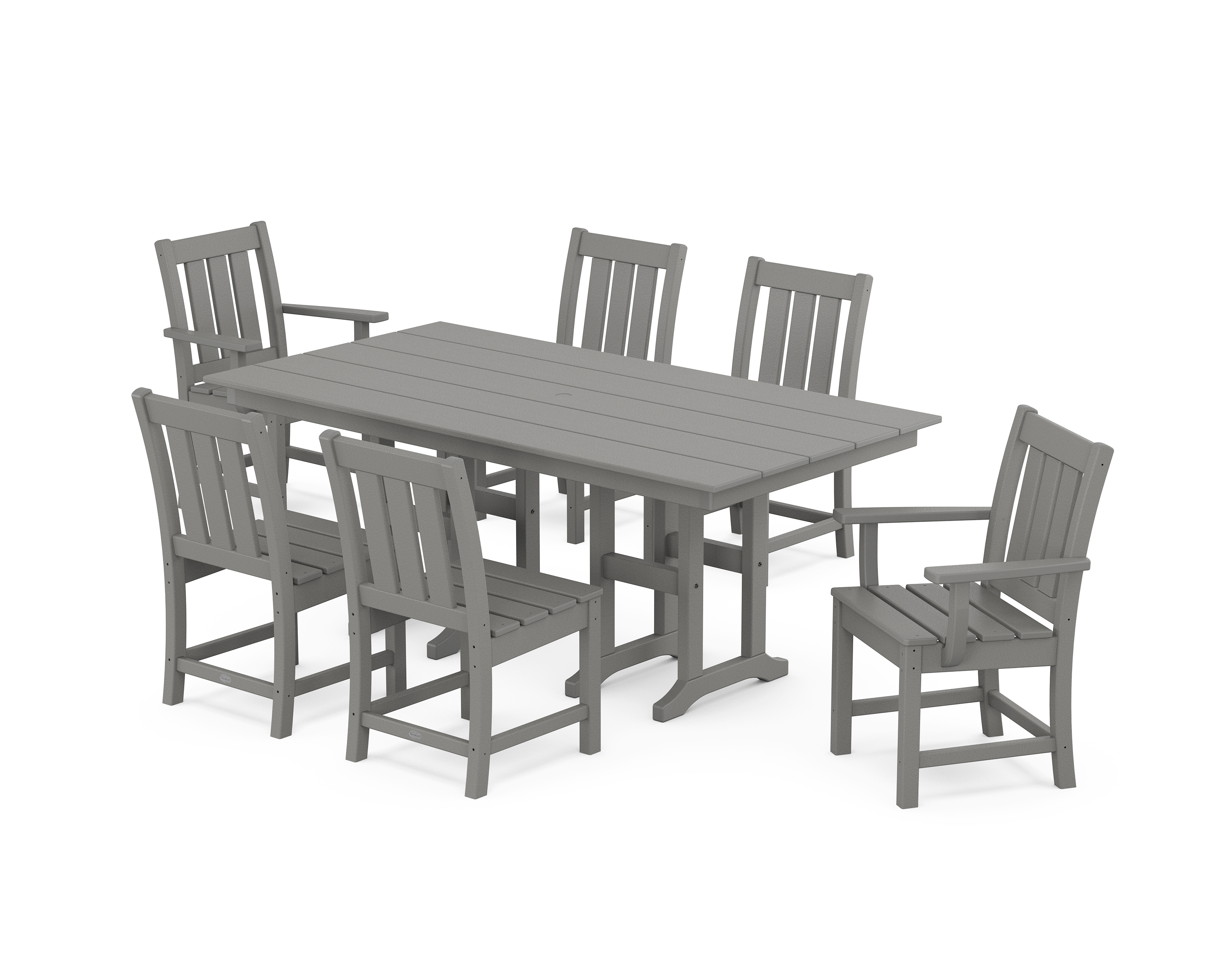 POLYWOOD Oxford 7-Piece Farmhouse Dining Set