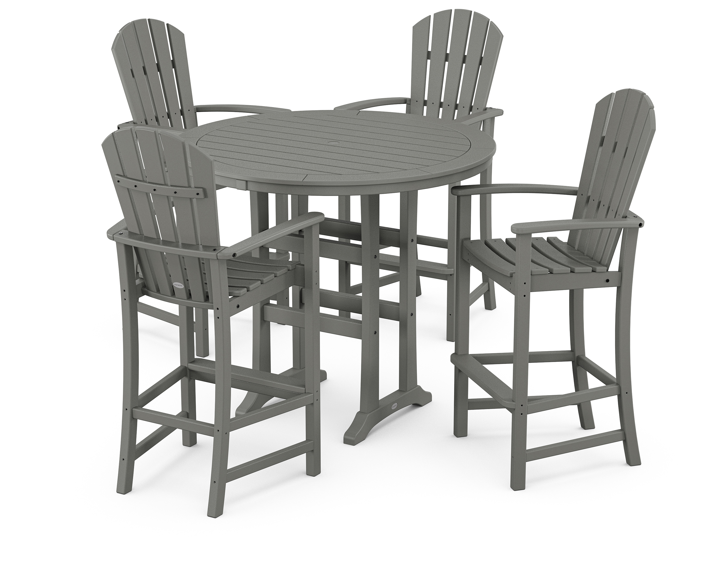 POLYWOOD Palm Coast 5-Piece Round Bar Set