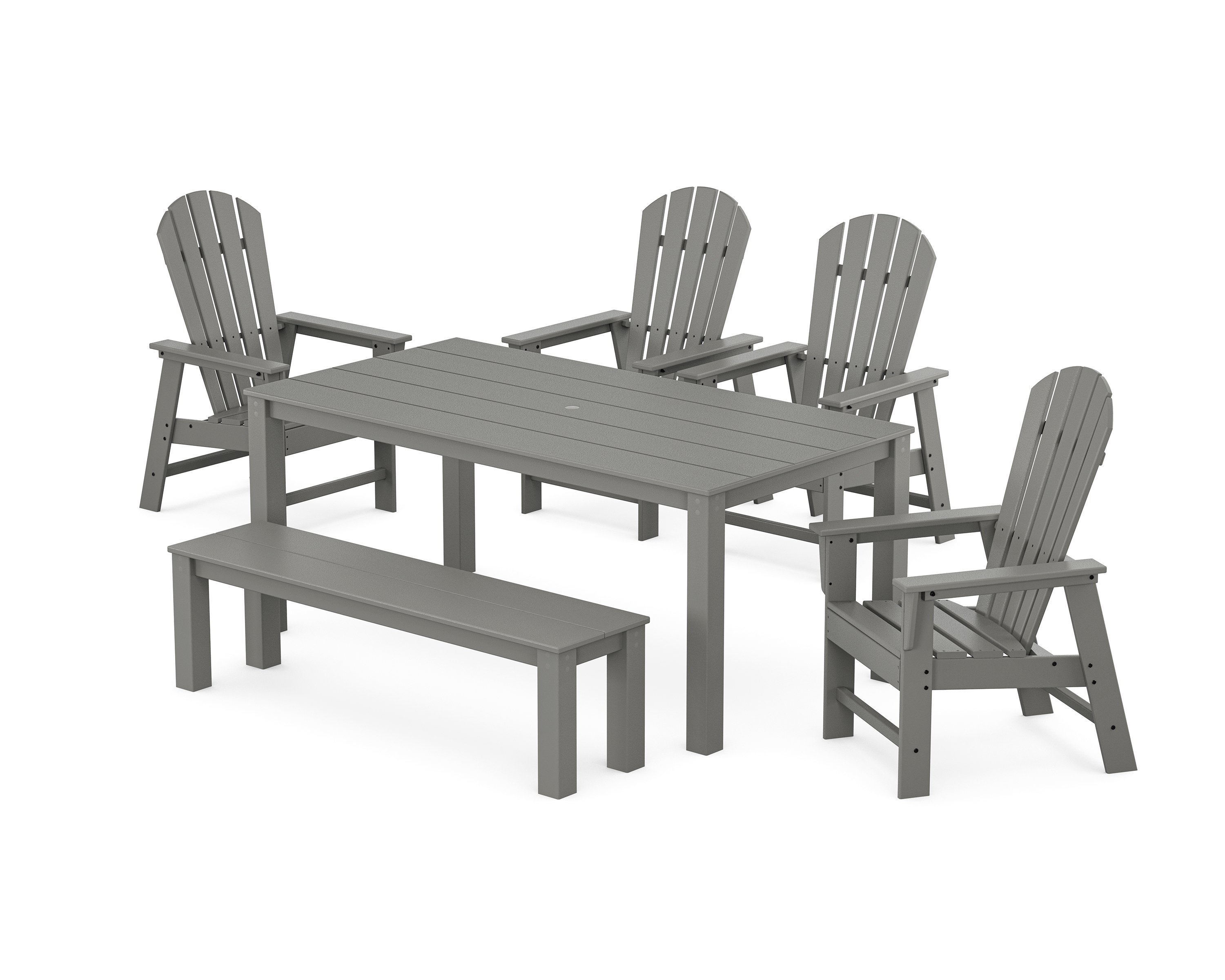POLYWOOD South Beach 6-Piece Parsons Dining Set with Bench