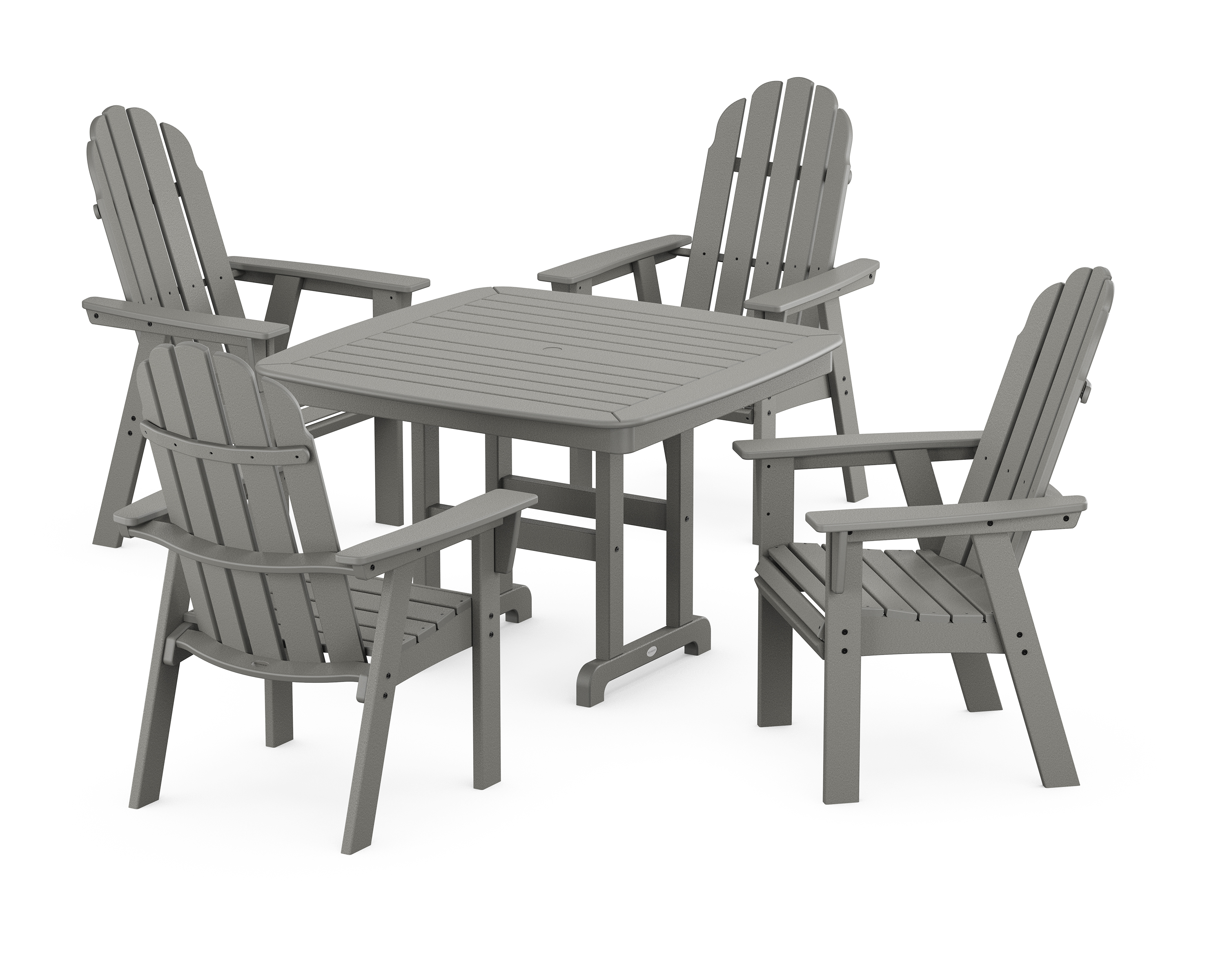 POLYWOOD Vineyard Curveback Adirondack 5-Piece Dining Set