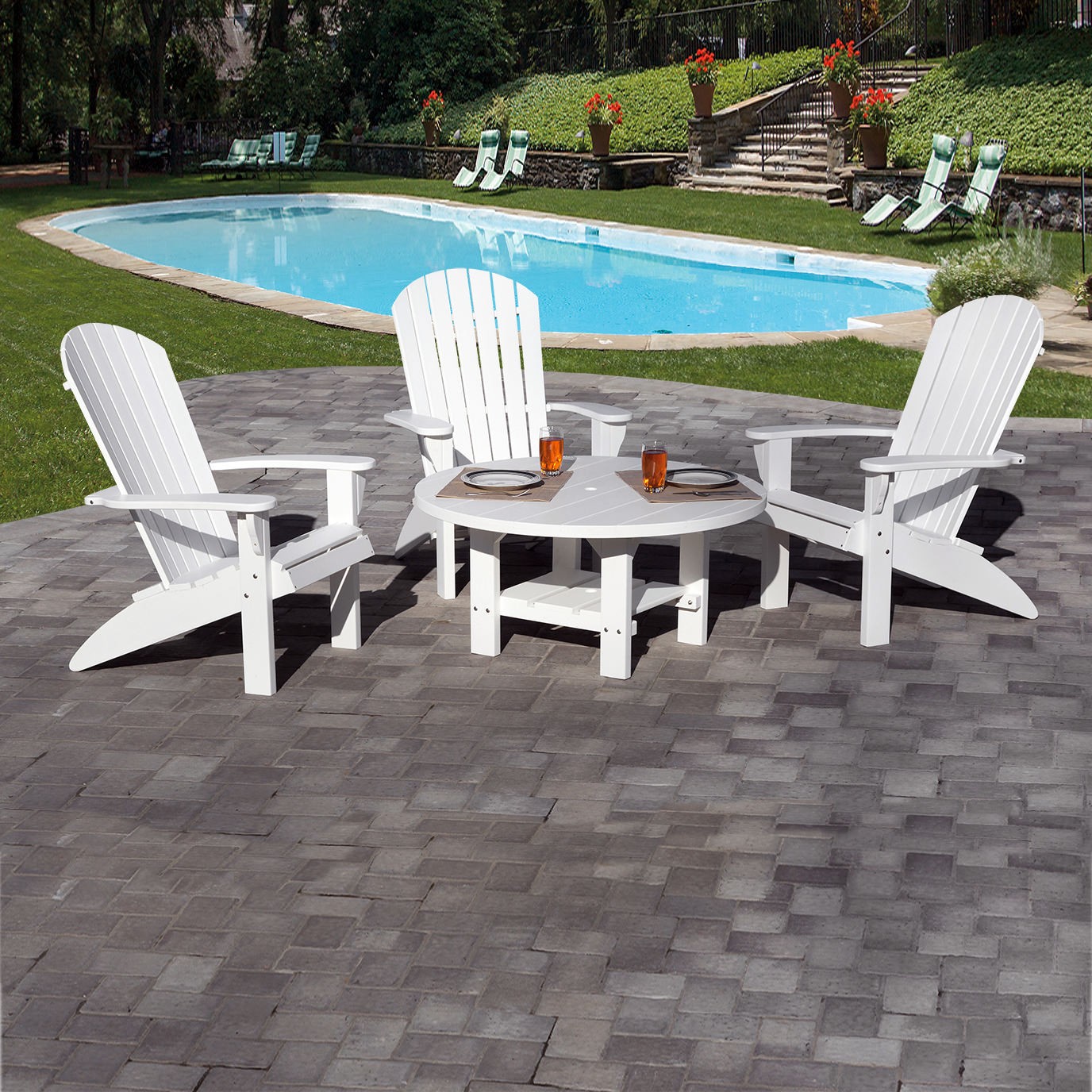 Amish Craft Poly Fanback Conversation Set