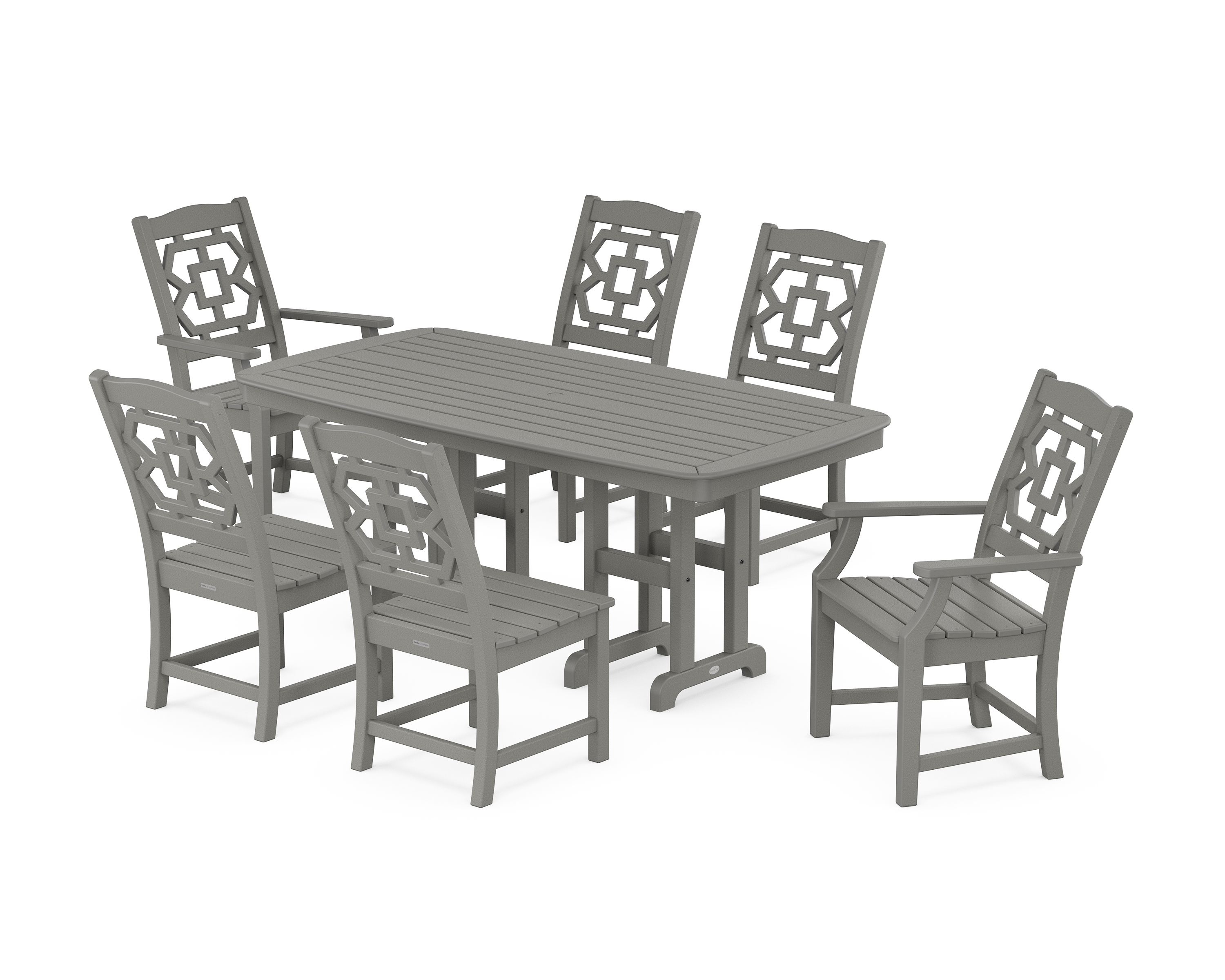 POLYWOOD Chinoiserie 7-Piece Dining Set