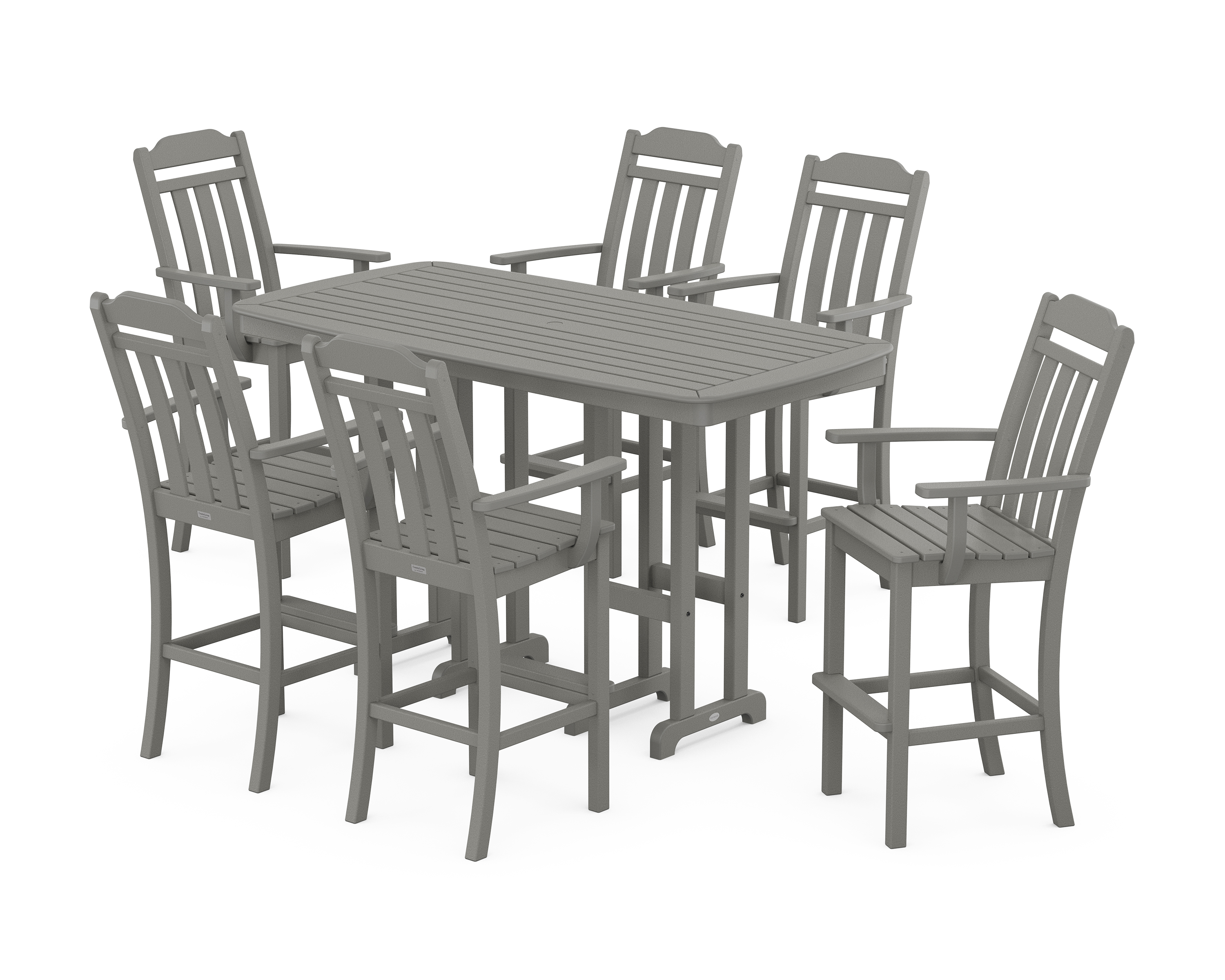 POLYWOOD Cottage Arm Chair 7-Piece Bar Set