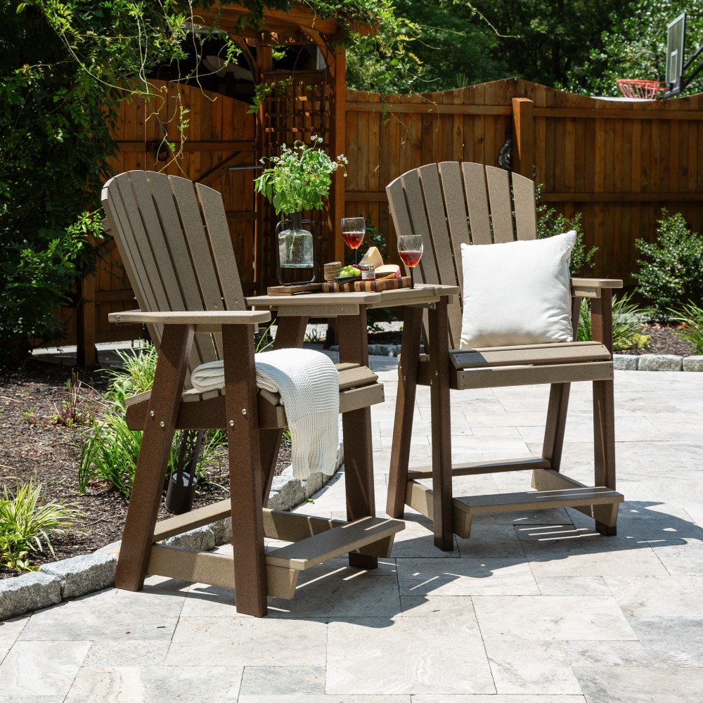 Amish Poly Fan-Back Counter Balcony Settee