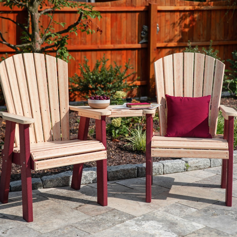 Amish Poly Fan-Back Balcony Settee - Dining Height