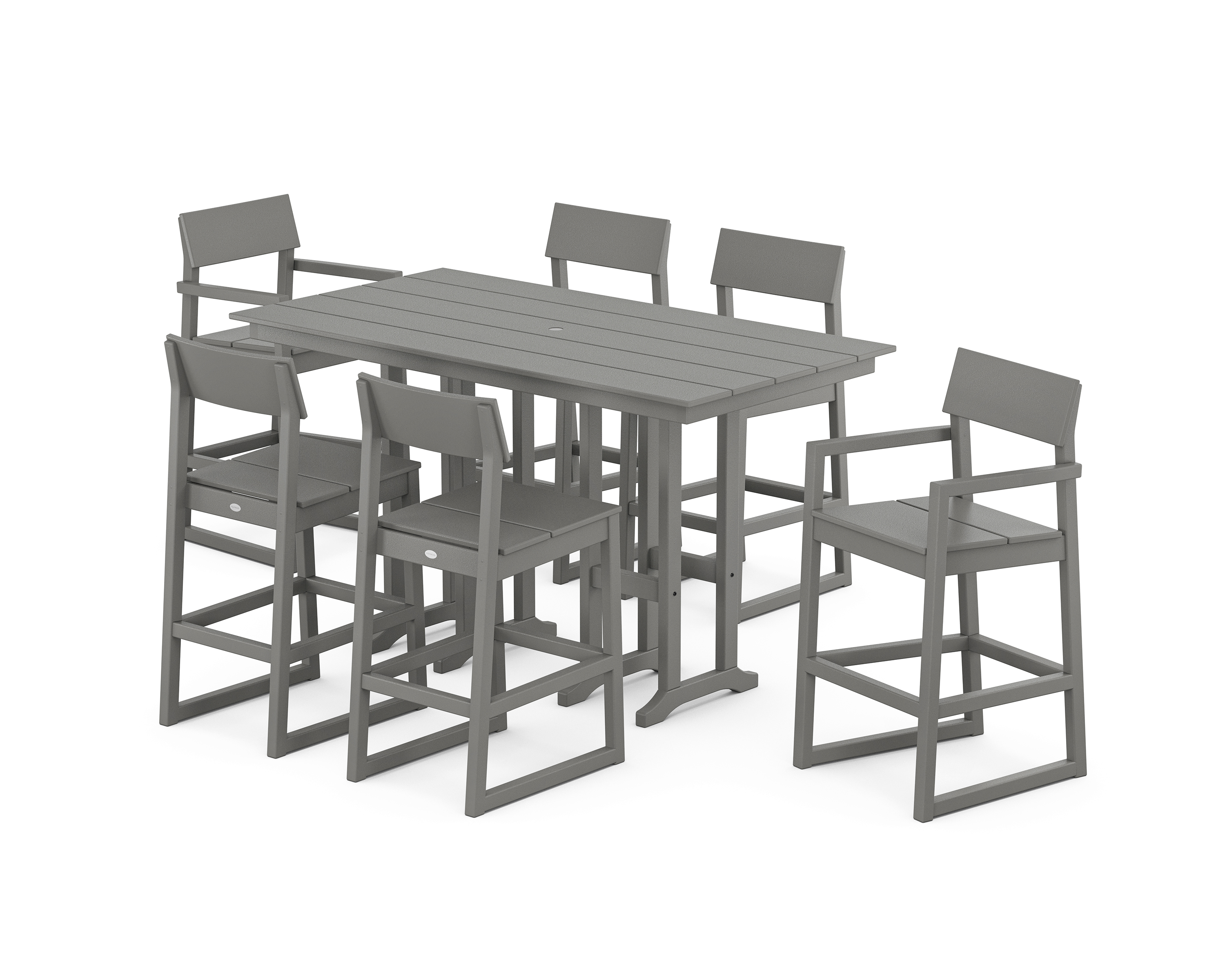 POLYWOOD EDGE 7-Piece Farmhouse Bar Set
