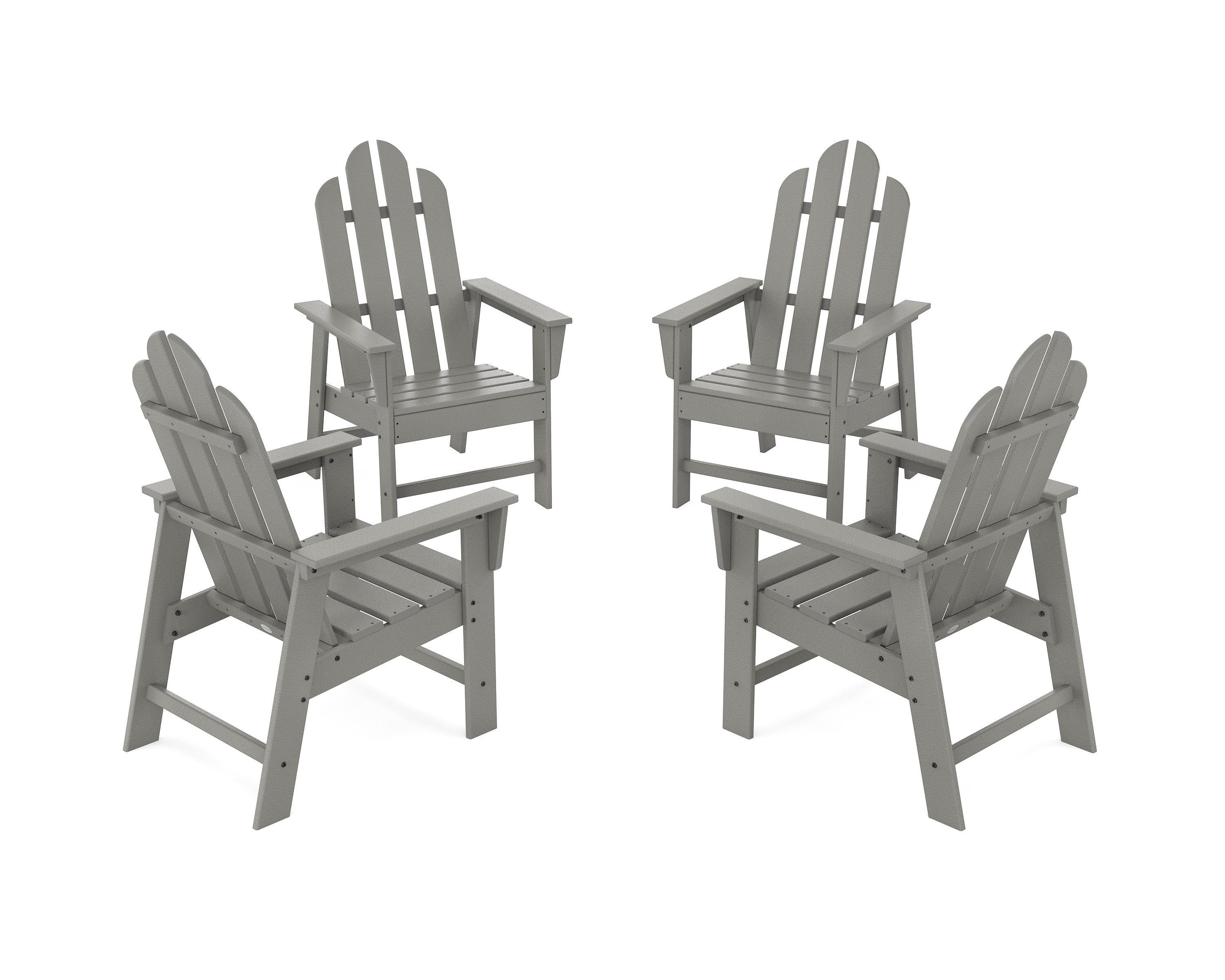 POLYWOOD Long Island 4-Piece Upright Adirondack Conversation Set