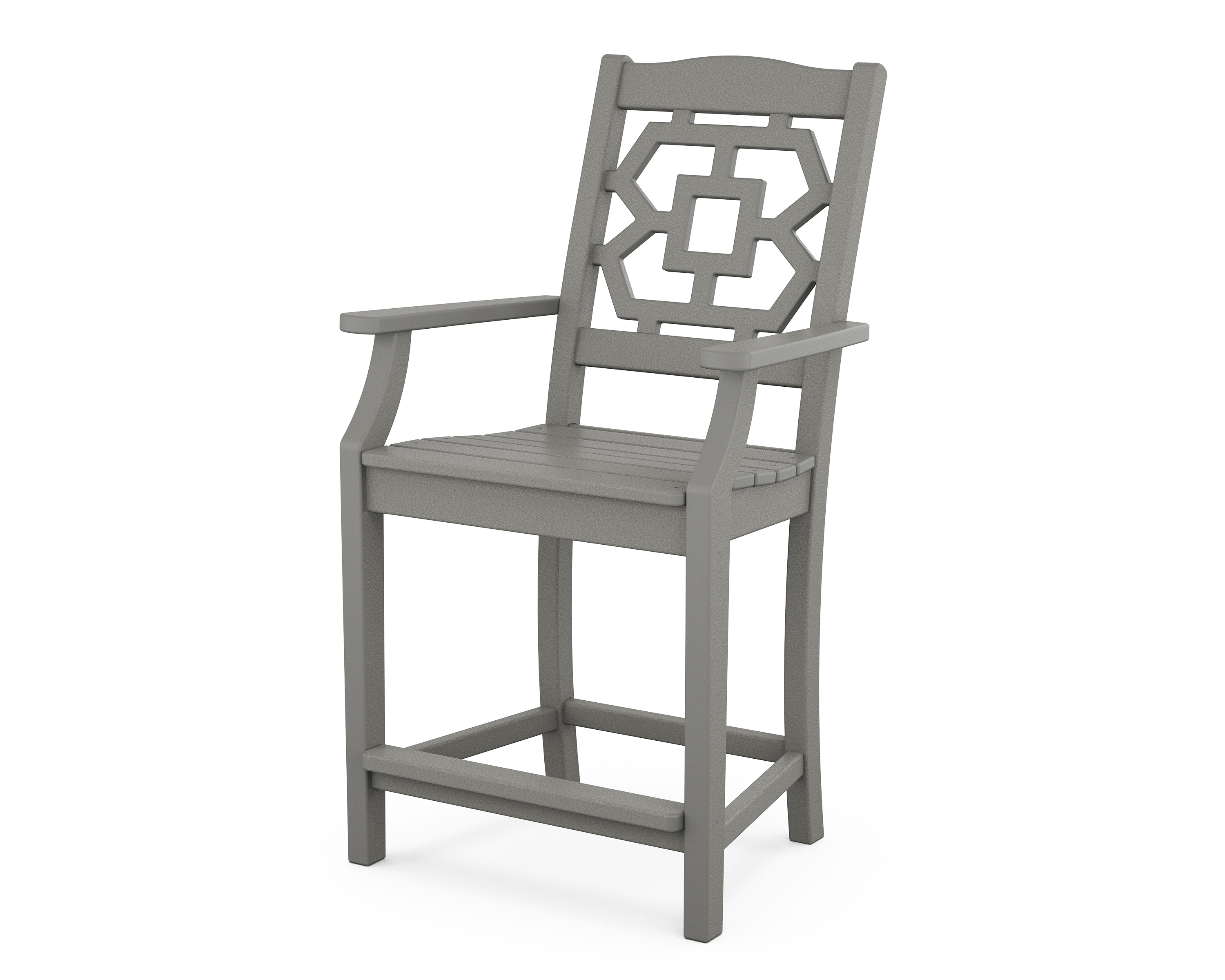 POLYWOOD Chinoiserie Counter Arm Chair