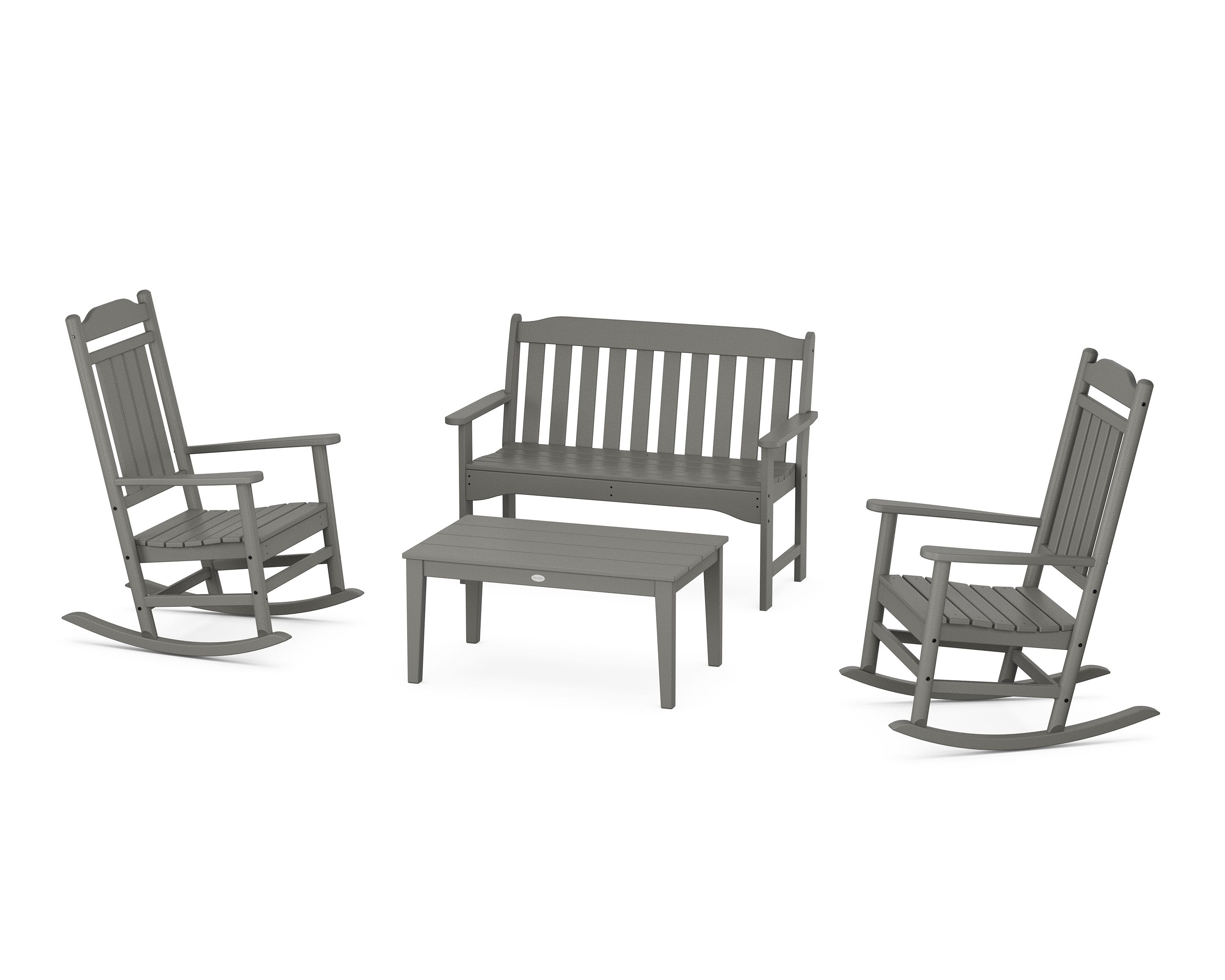 POLYWOOD Cottage Legacy Rocking Chair 4-Piece Porch Set