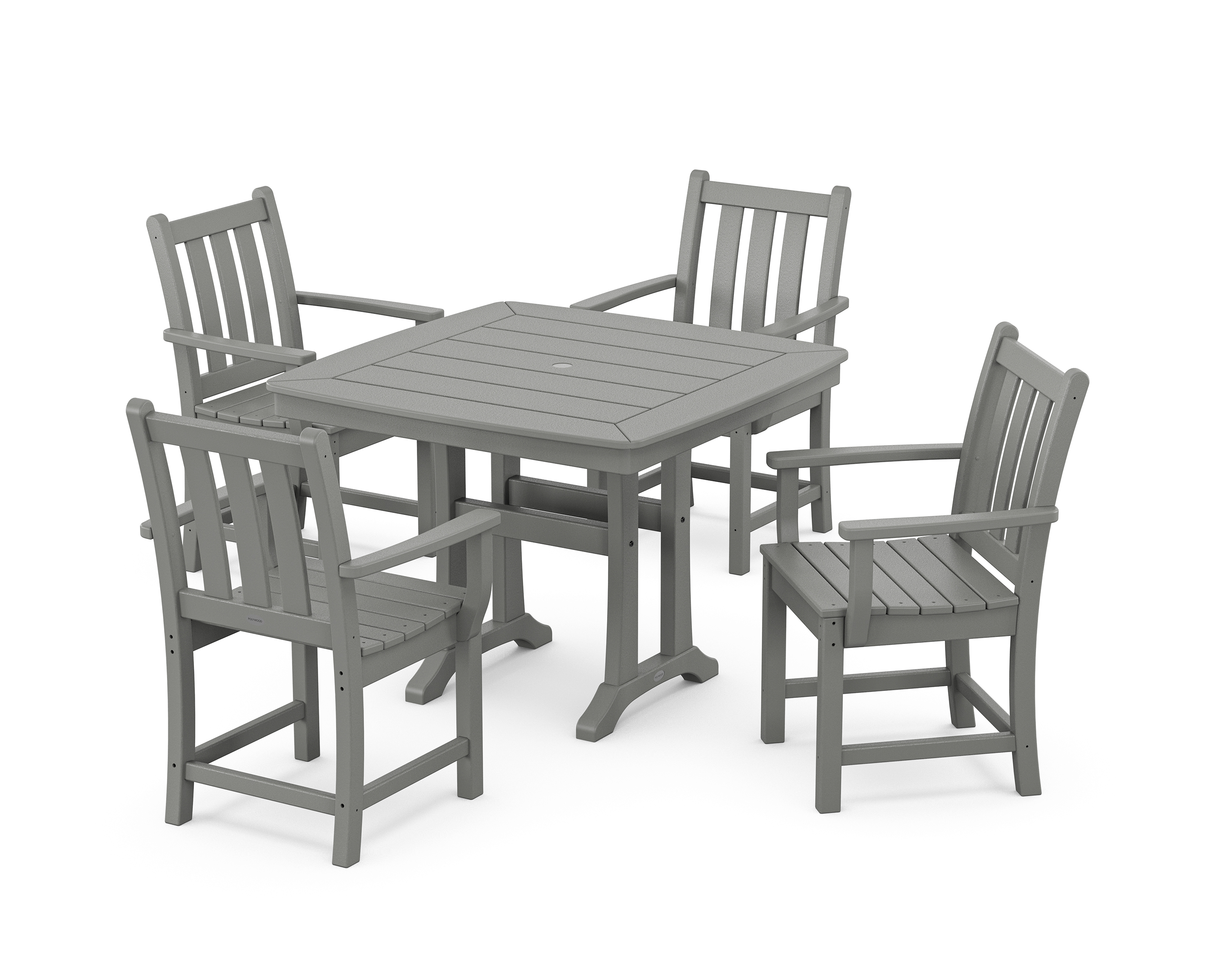 POLYWOOD Traditional Garden 5-Piece Dining Set with Trestle Legs