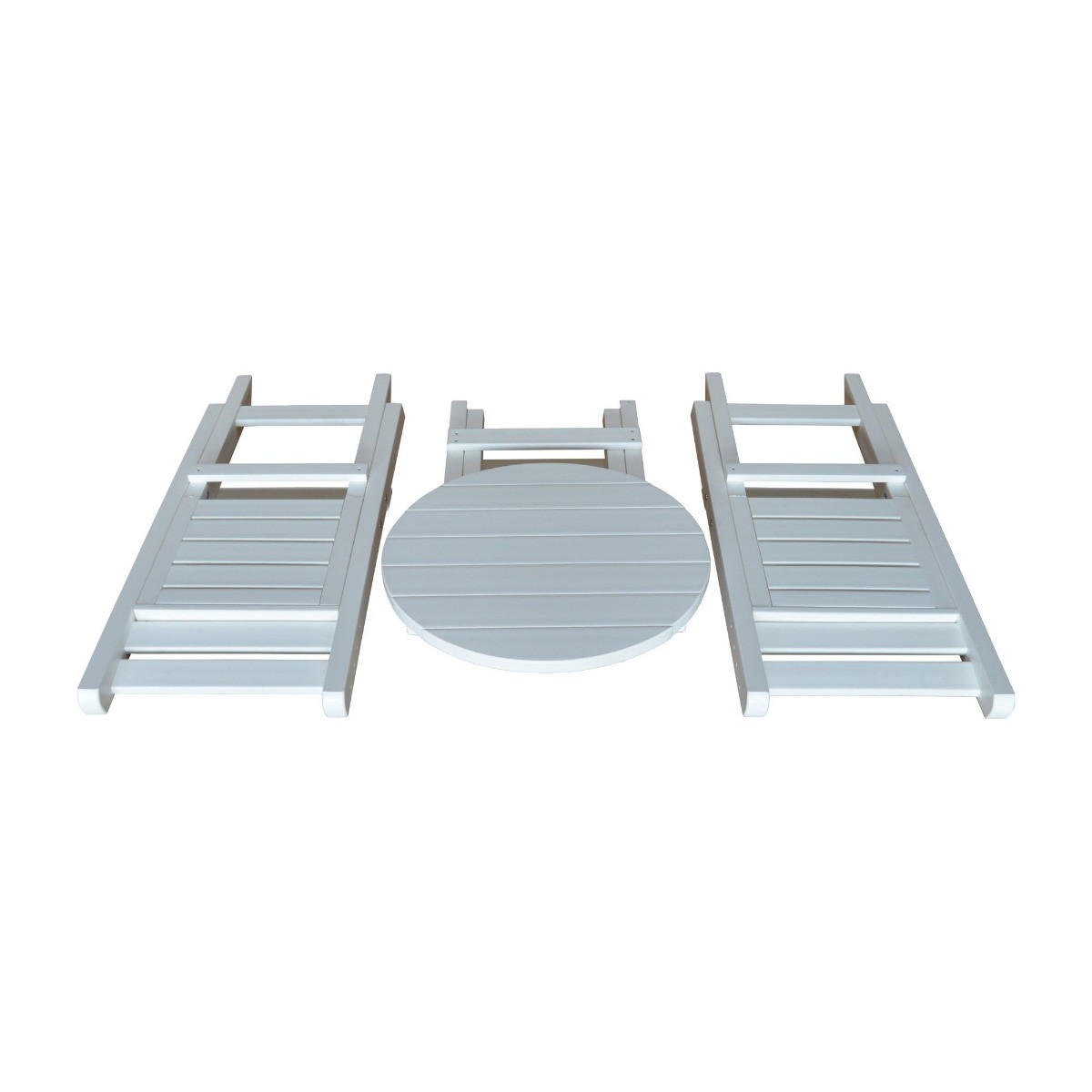 A&L Furniture Coronado Round Folding Bistro Set