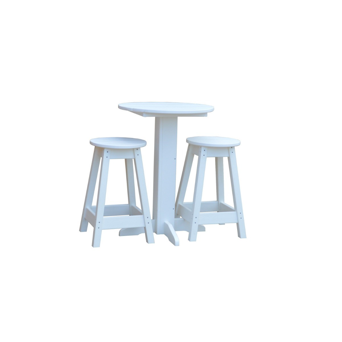 A&L Furniture Round Bistro Stool Set