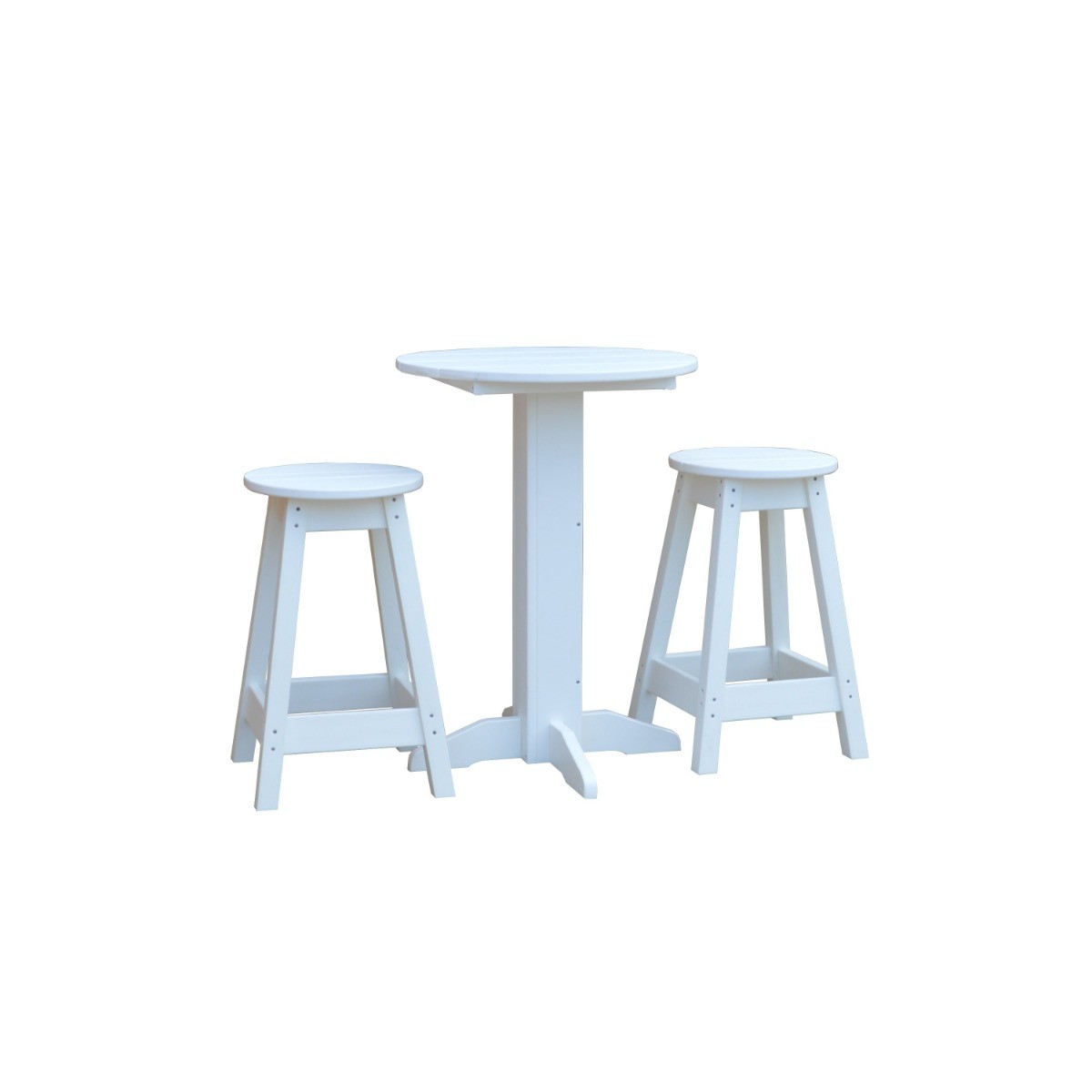 A&L Furniture Round Bistro Stool Set