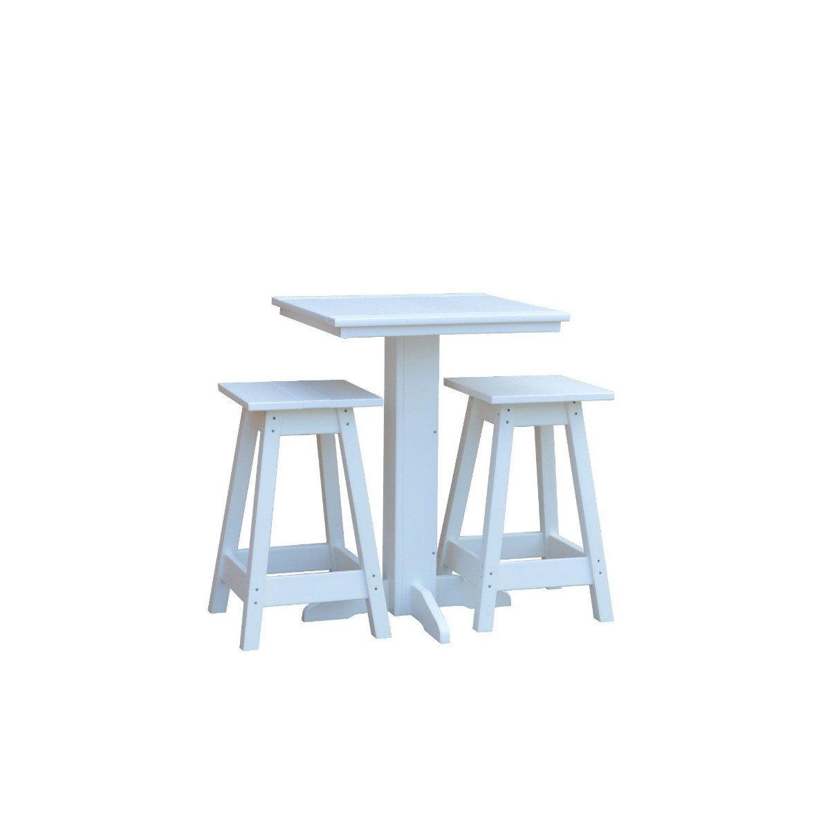 A&L Furniture Square Bistro Stool Set