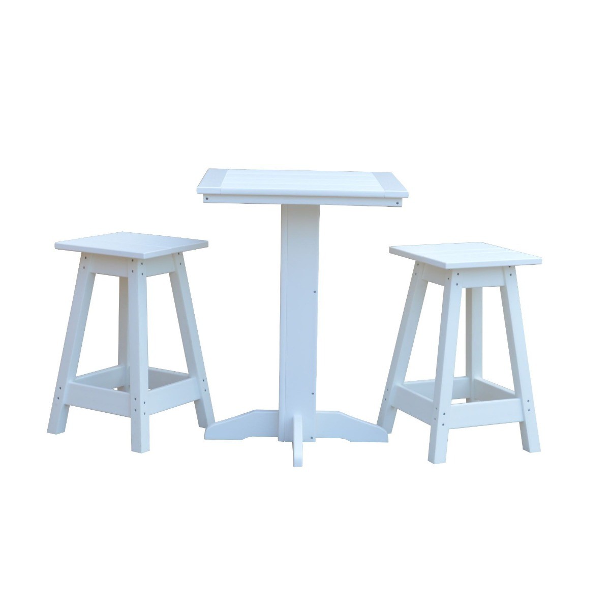 A&L Furniture Square Bistro Stool Set