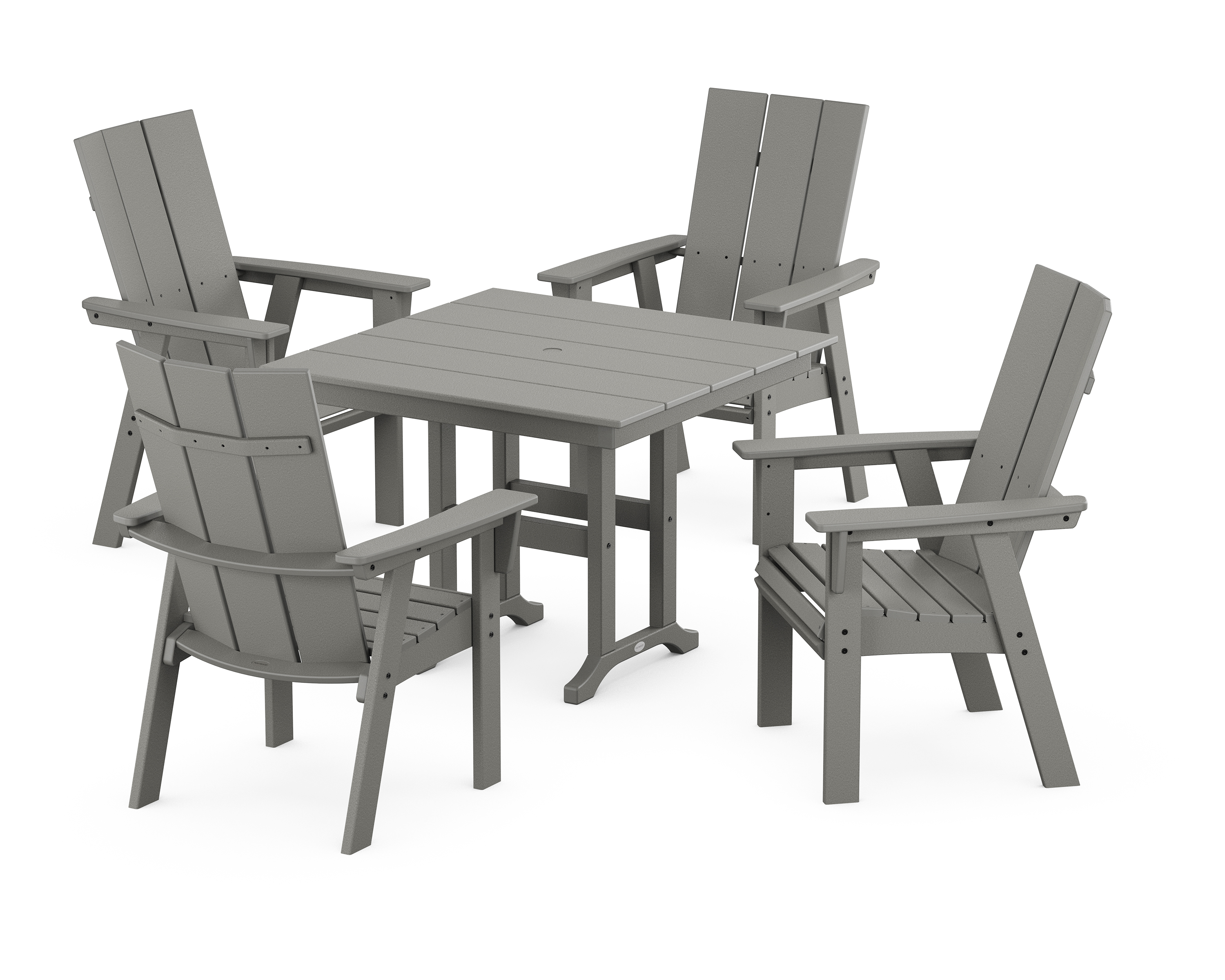 POLYWOOD Modern Adirondack 5-Piece Farmhouse Dining Set