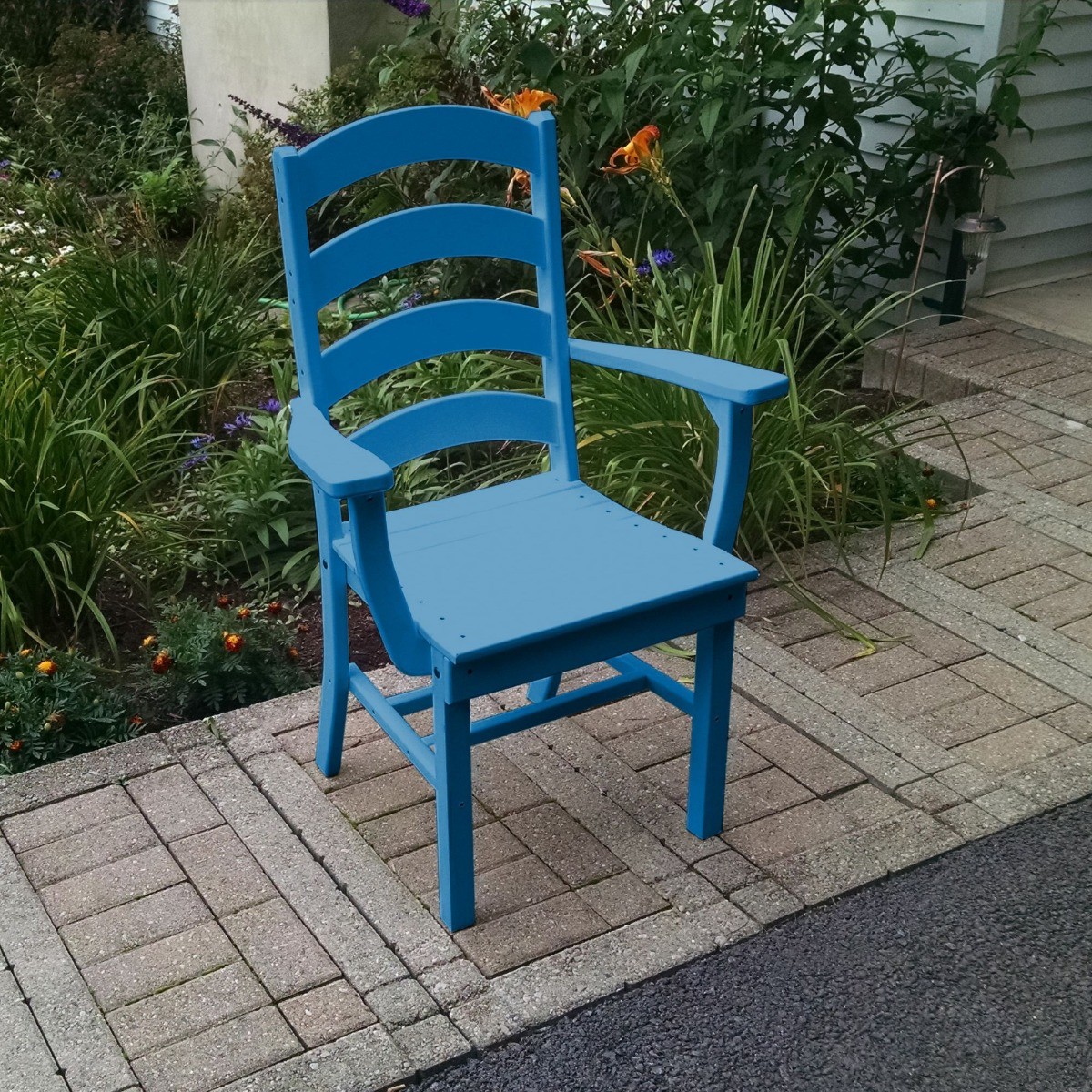 A&L Furniture Ladderback Dining Chair With Arms