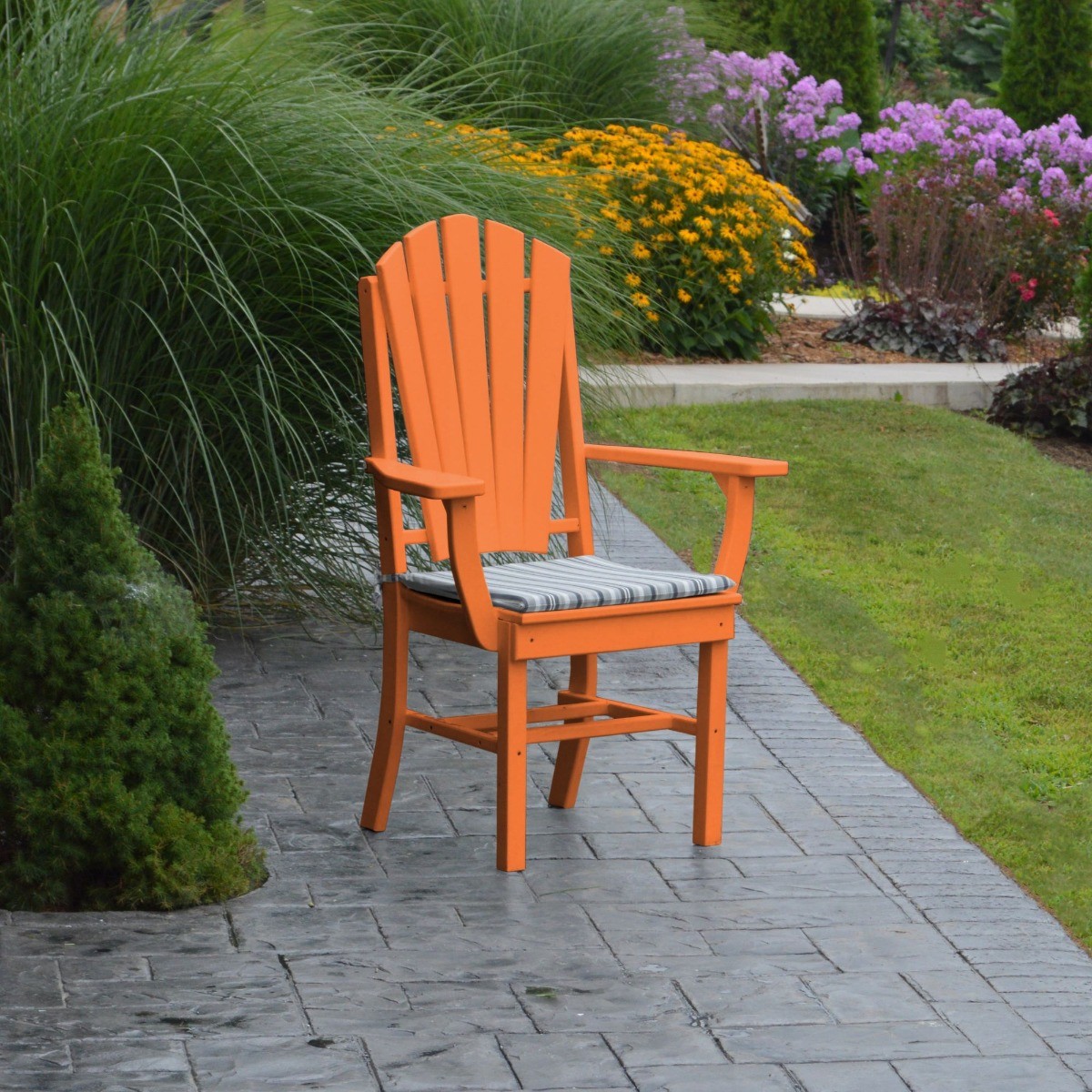 A&L Furniture Adirondack Dining Chair With Arms