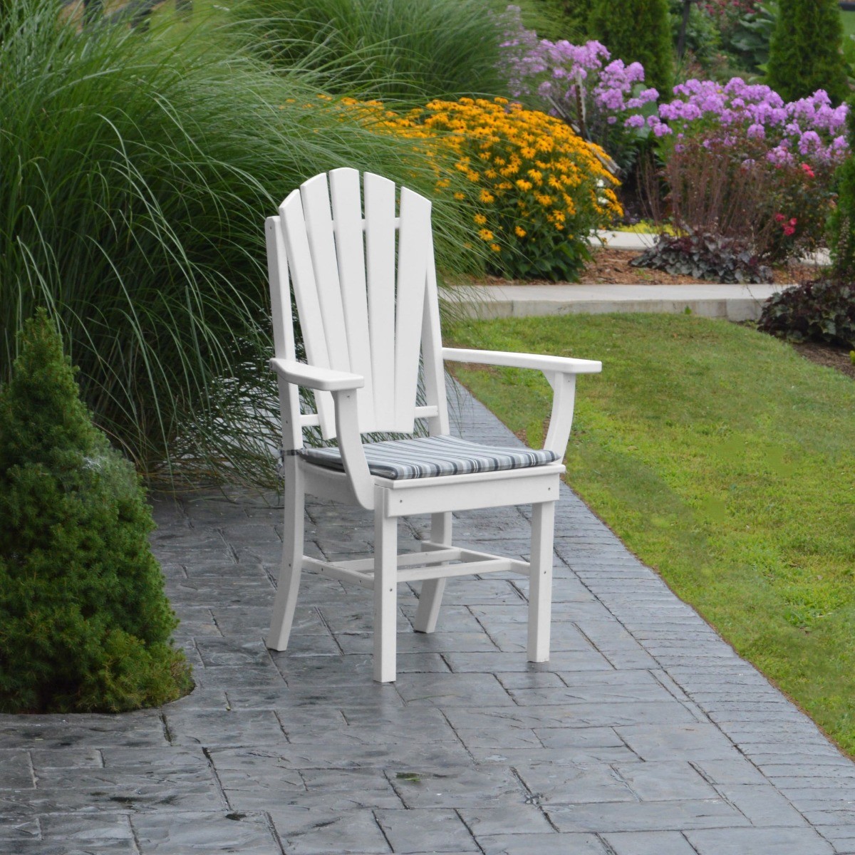 A&L Furniture Adirondack Dining Chair With Arms